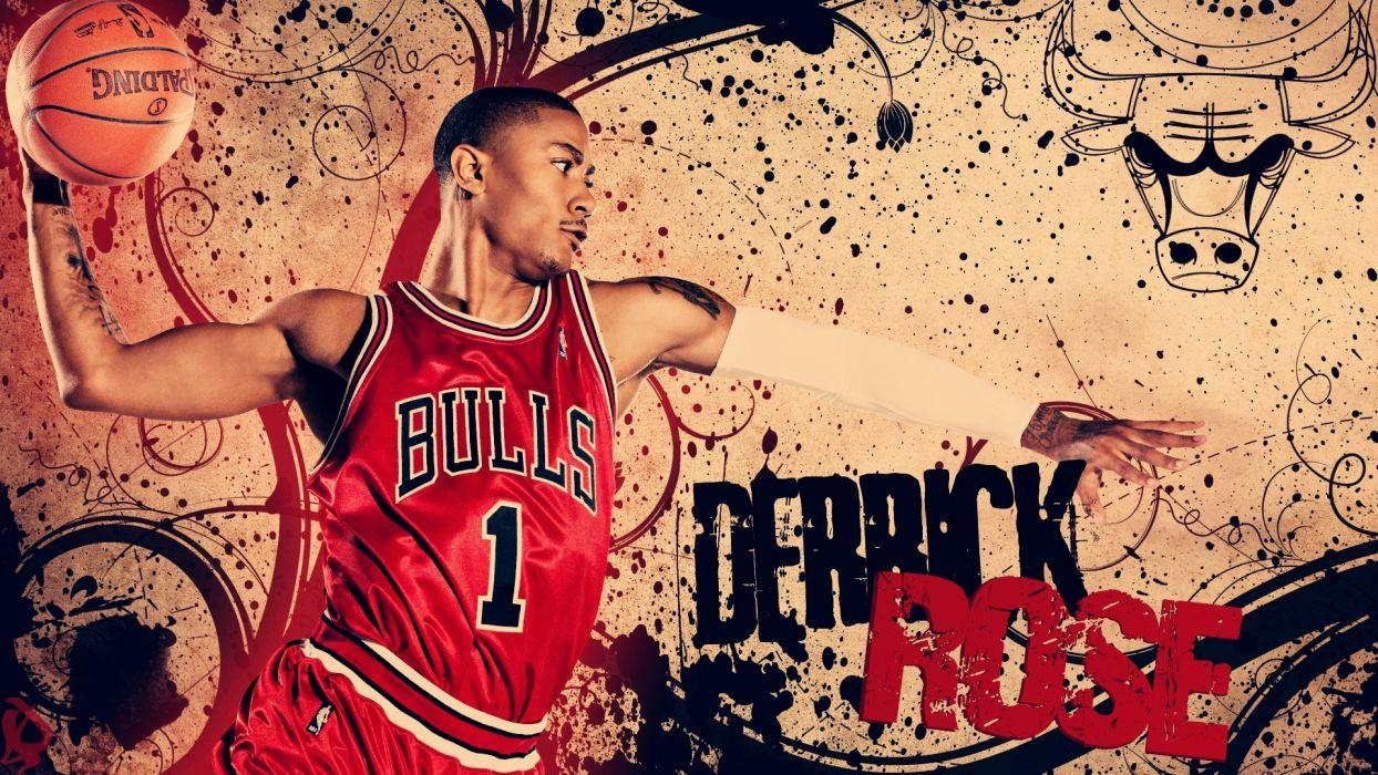 1244x700 Abstract nba basketball derrick rose chicago bulls wallpaperx1080