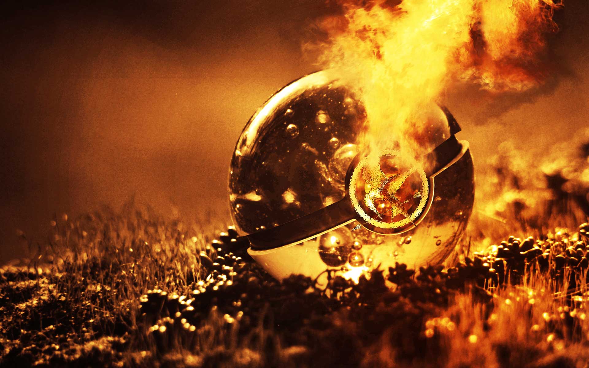 1920x1200 HD Pokeball Background