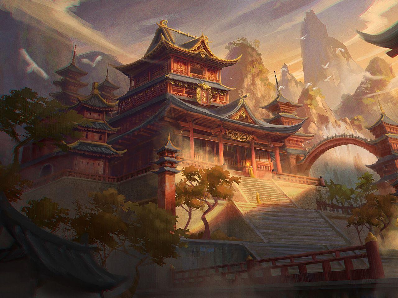 1280x960 Download wallpaper 1280x960 building, architecture, china, art standard 4:3 HD background