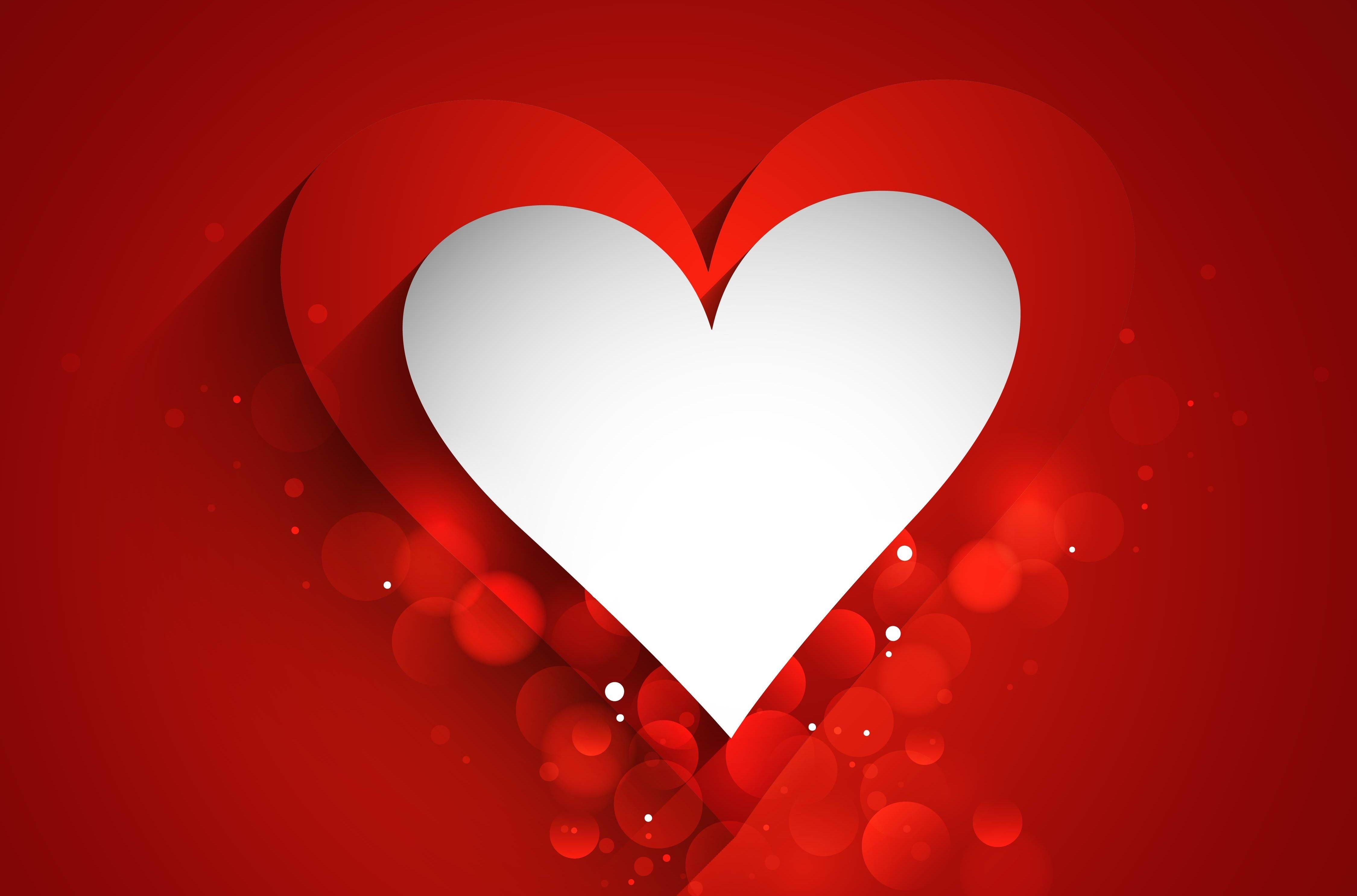 4500x2972 3D paper heart HD wallpaper Valentine's Day