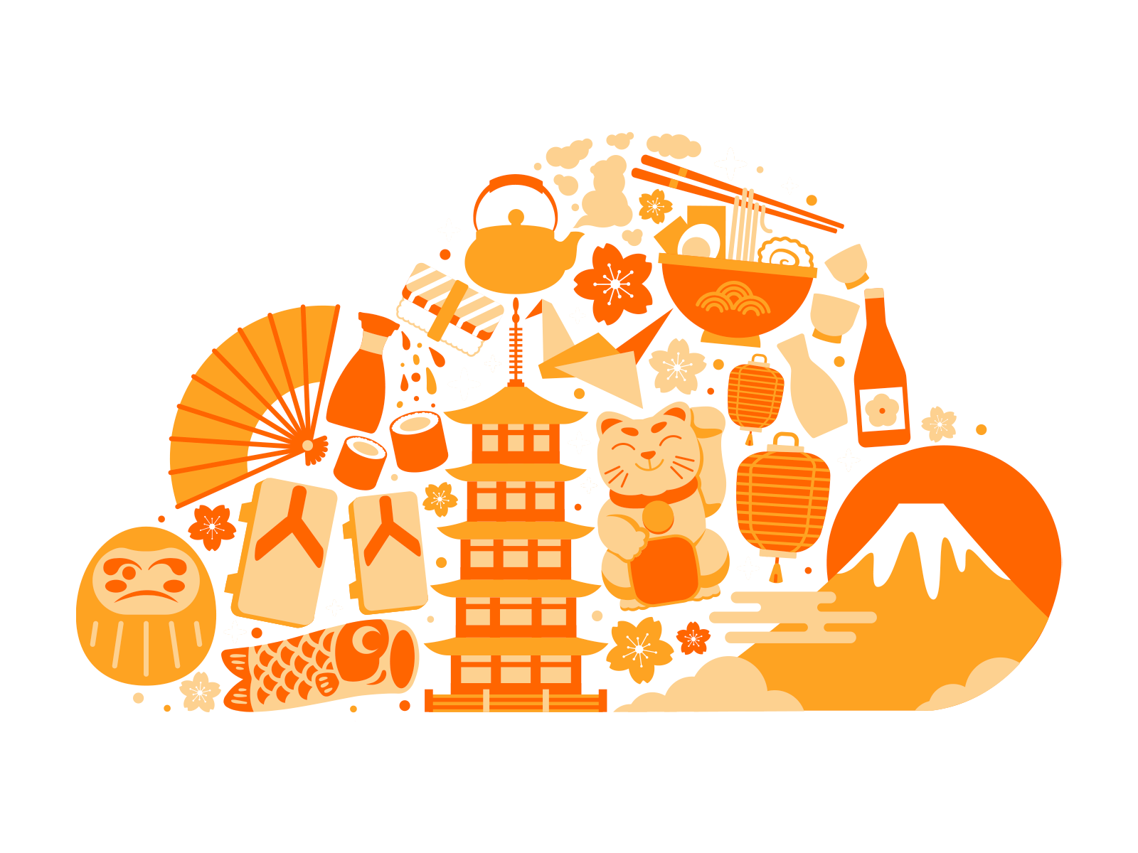 1600x1200 Cloudflare Japan Office Cloud by Kyna Diggs for Cloudflare on Dribbble