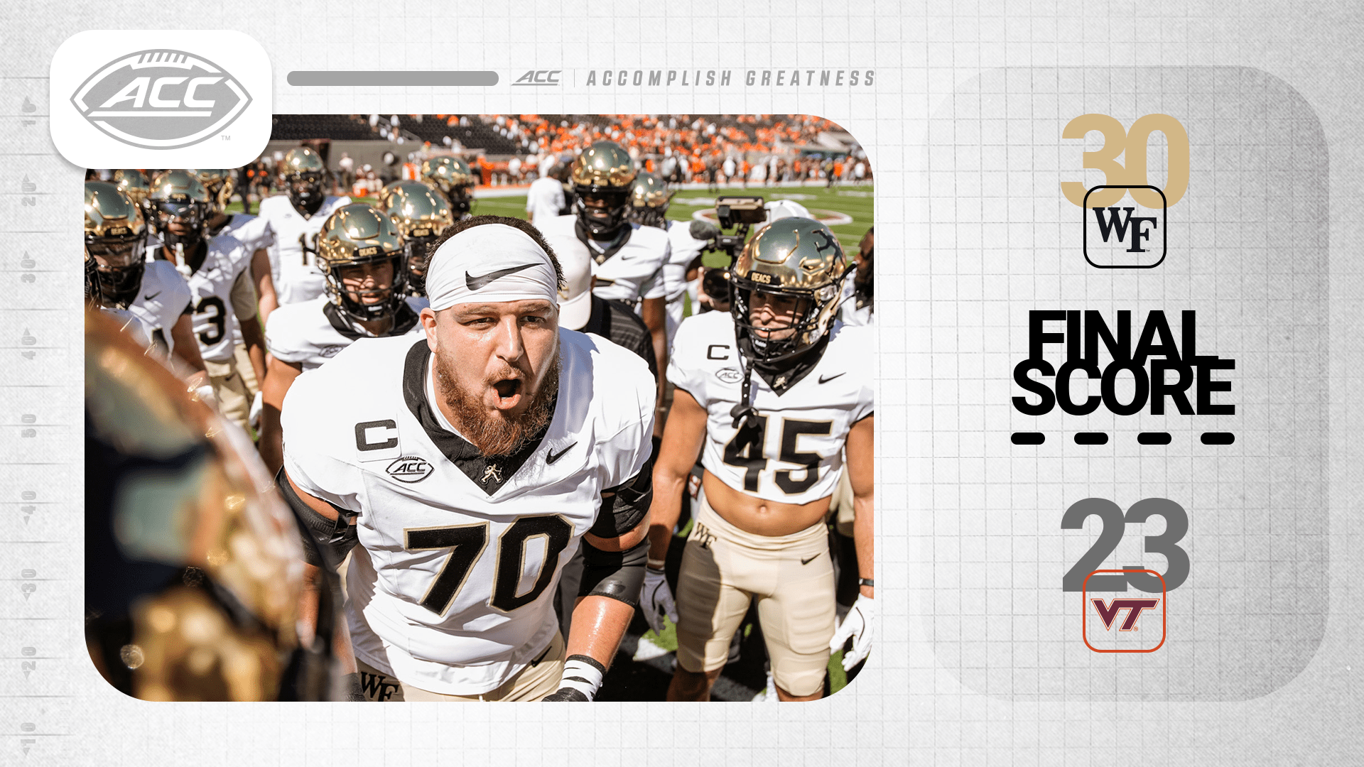 1920x1080 Ashford Leads Wake Forest To 30 23 Road Win At Virginia Tech Coast Conference