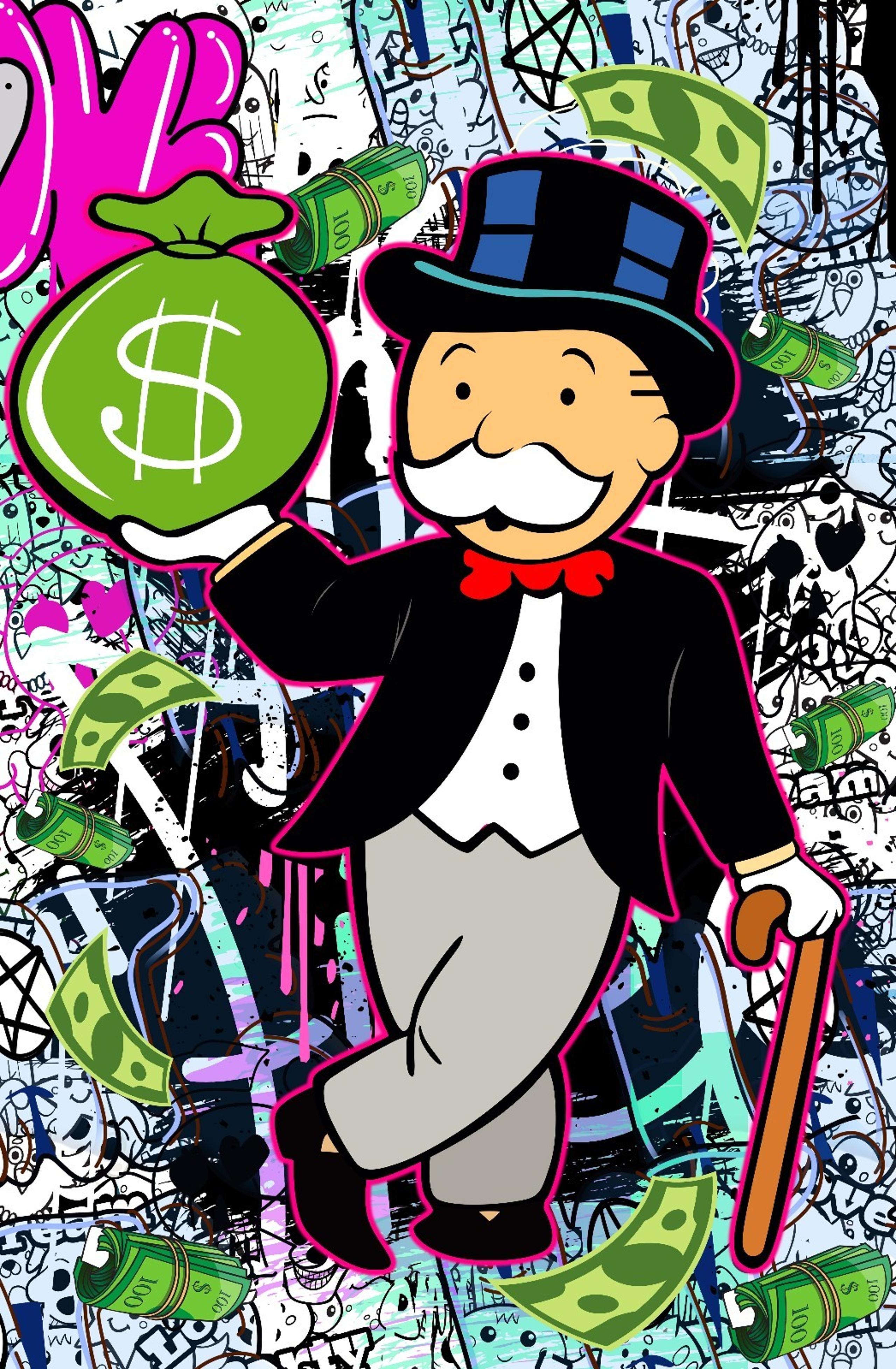 2560x3912 Mr. Monopoly Man Money Digital Art Poster New