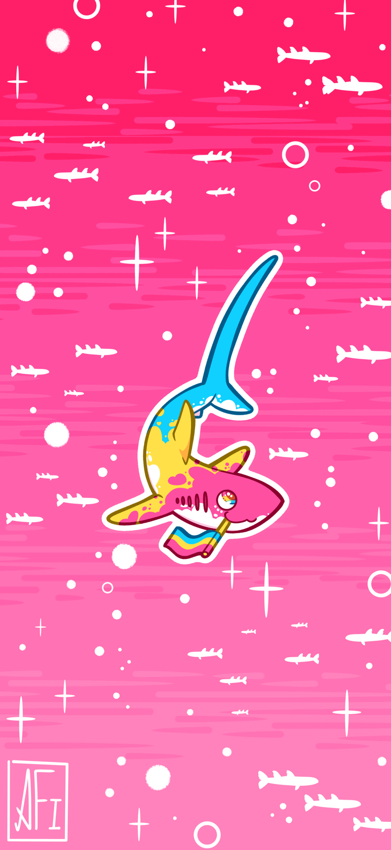 780x1693 Pan Classic Pride Wallpaper Pansexual Flag Thresher Shark Phone