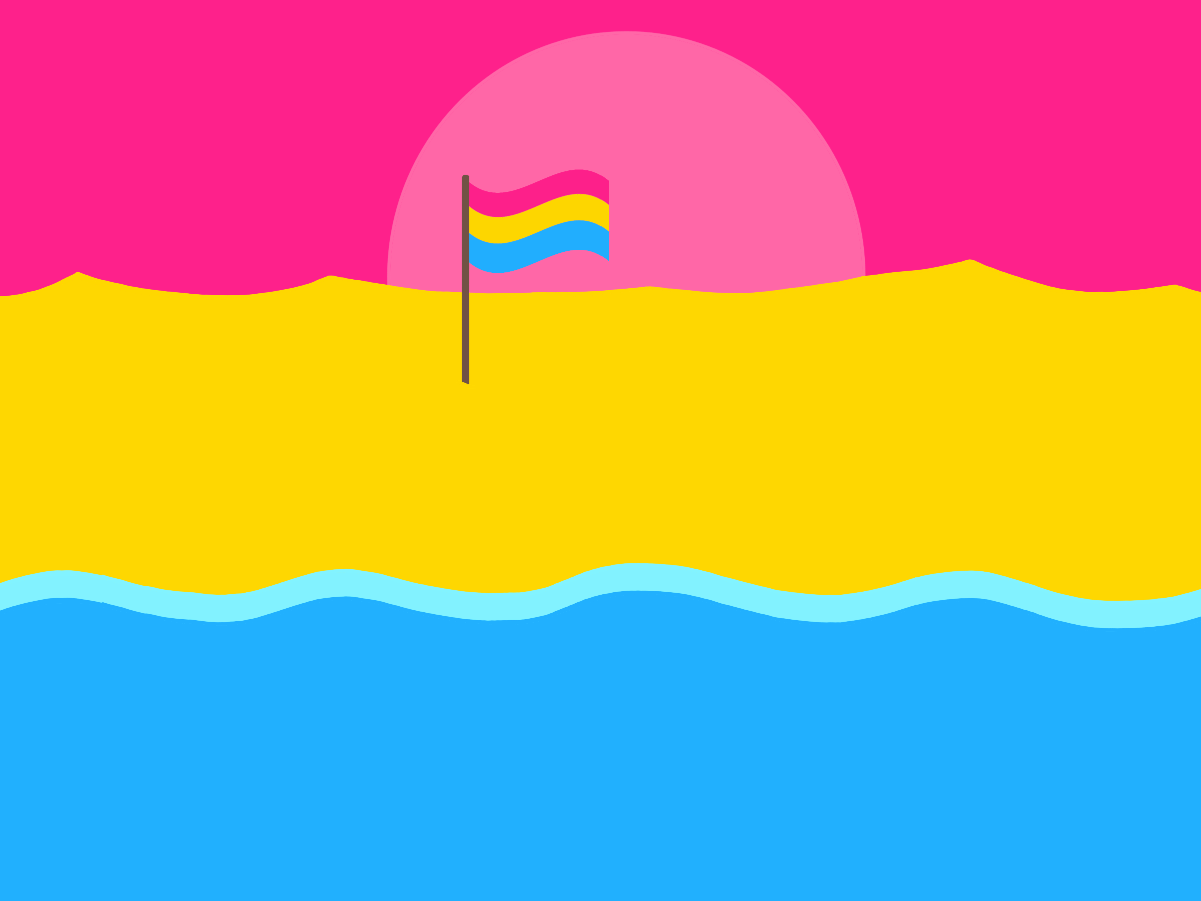 2400x1800 Here's a pansexual colours landscape wallpaper I made for Pride!