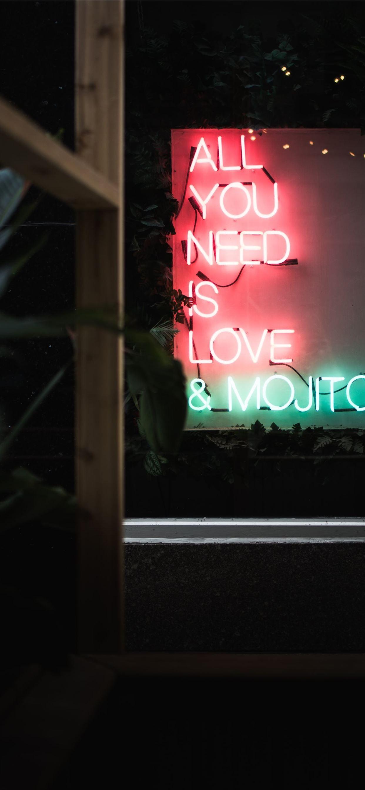 1242x2688 red and green neon signage iPhone X Wallpaper Free Download