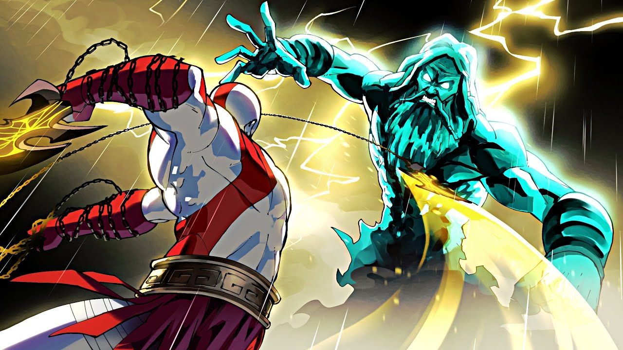 1280x720 Kratos VS Zeus In God Of War 3 (Finale)