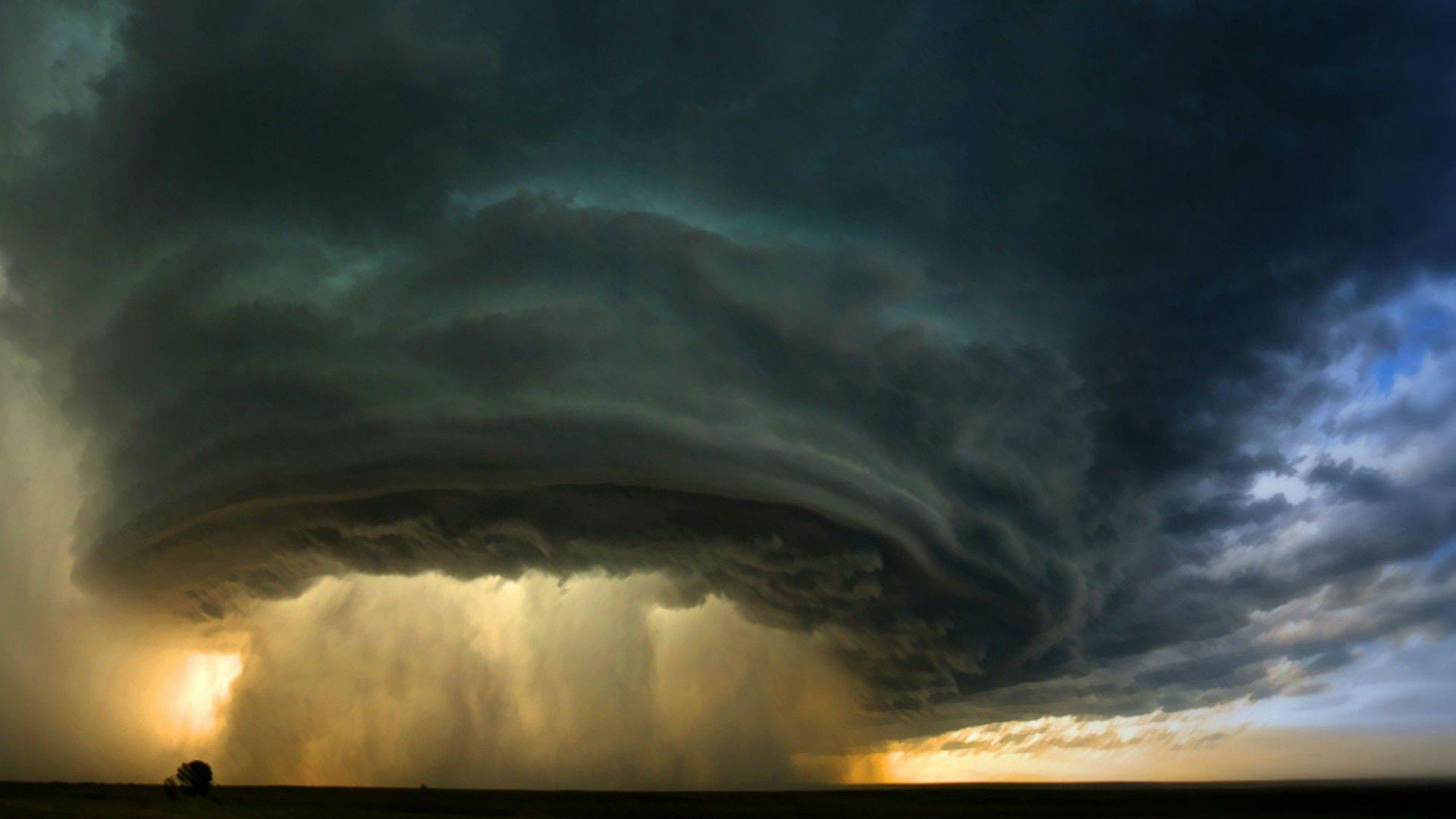 2560x1440 tornado, Storm, Weather, Disaster, Nature, Sky, Clouds, Landscape Wallpaper HD / Desktop and Mobile Background