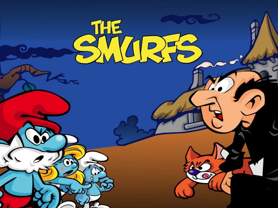1152x864 The Smurfs graphic poster, smurfs, cartoon, Gargamel HD wallpaper