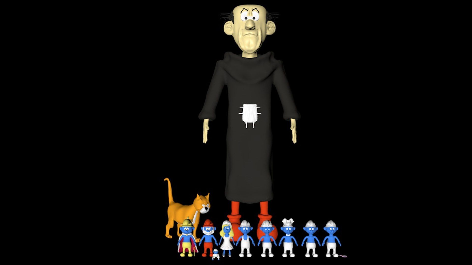 1920x1080 3D Smurfs Gargamel
