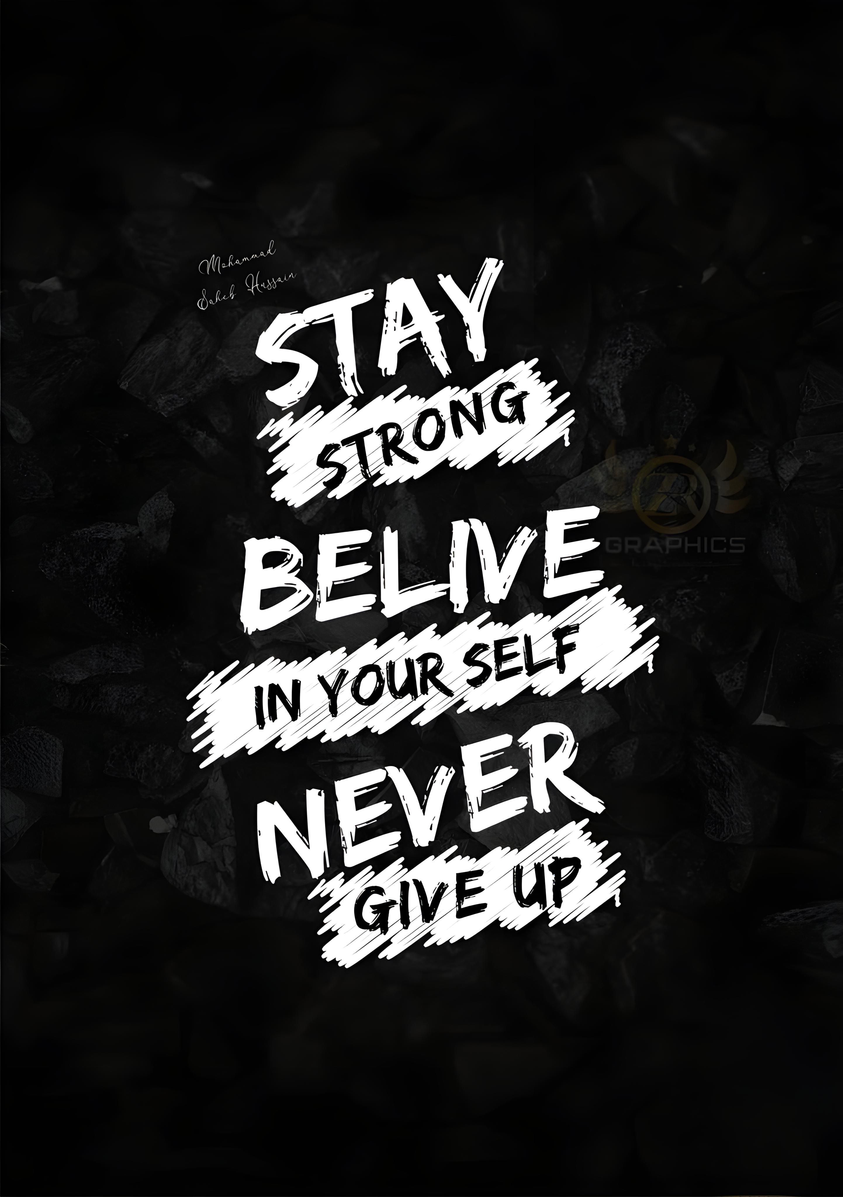 2885x4096 Never Give up Wallpaper