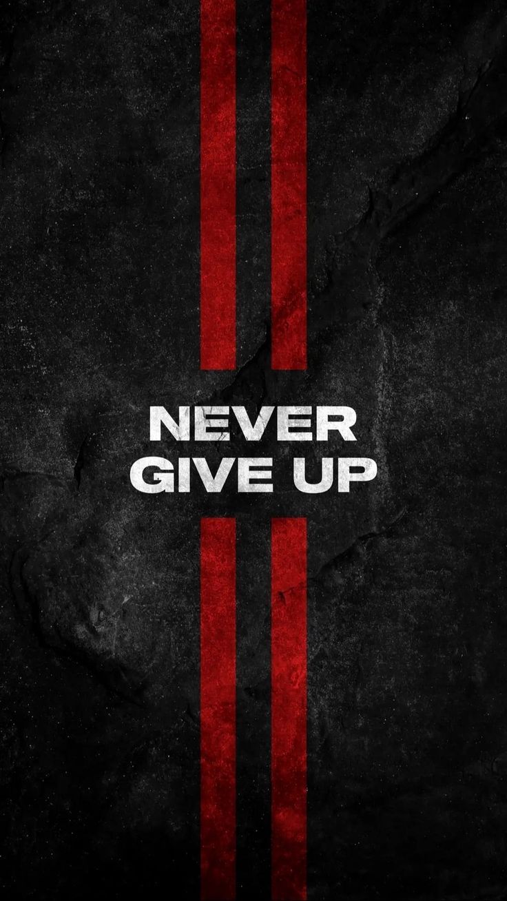 736x1308 HD never give up