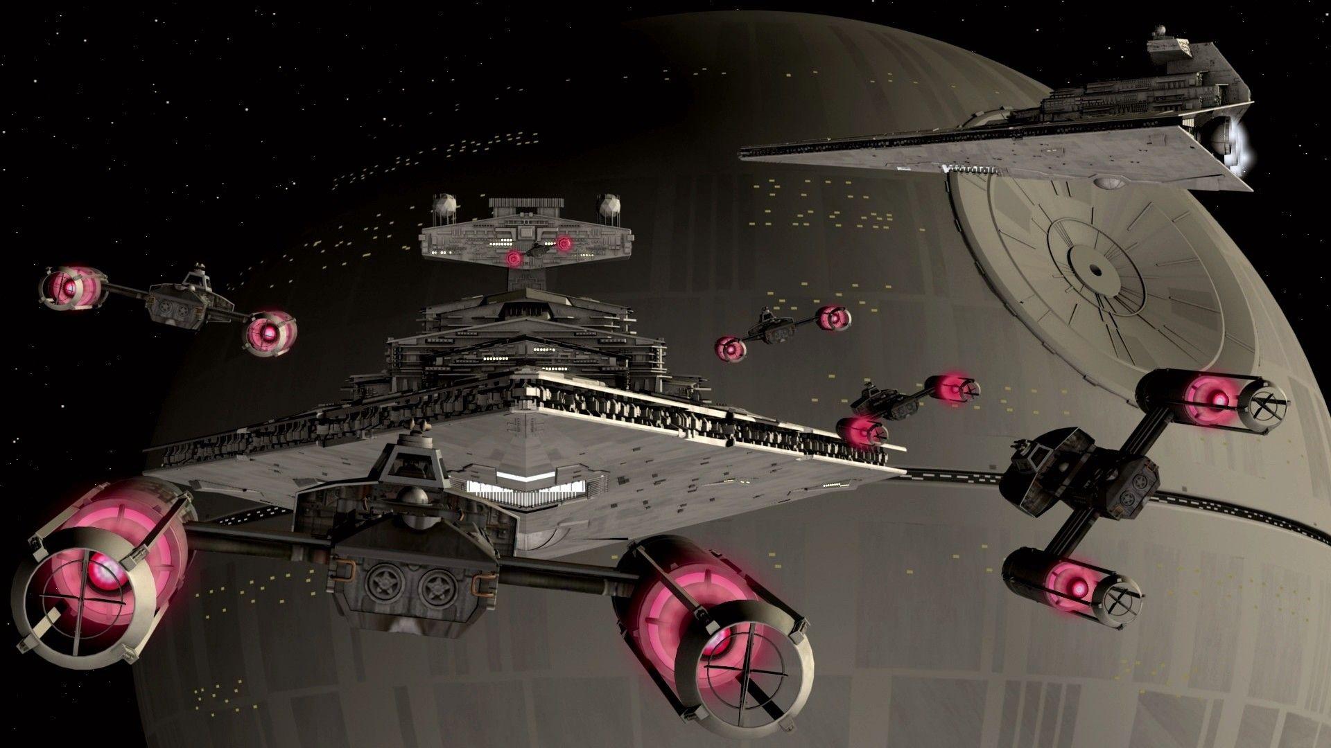 1920x1080 star wars empire at war artwork video games death star x wing tie