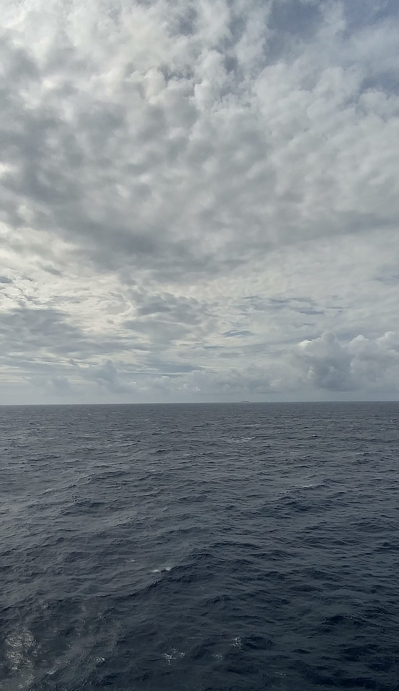 800x1386 Cloudy Ocean, blue, clouds, cloudy, cruise, day, ocean, open ocean, sea, water, HD phone wallpaper