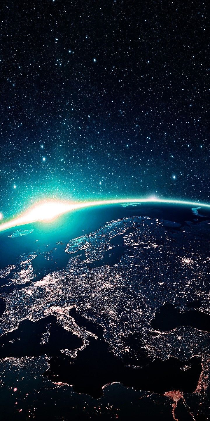720x1440 Sun Rising Over Earth Horizon from Space Wallpaper