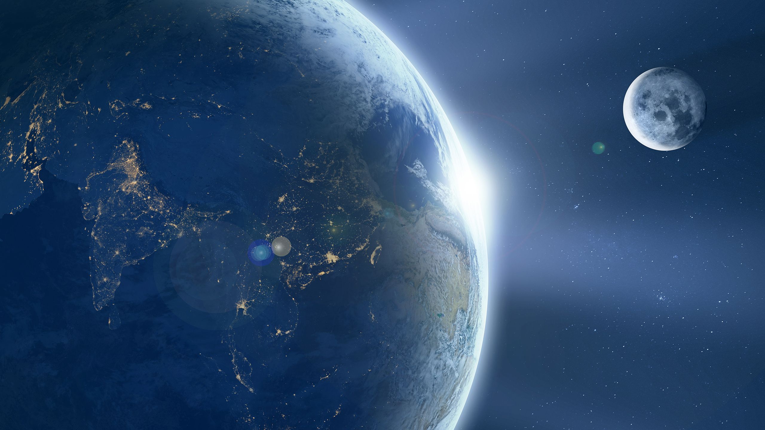 2560x1440 Earth from Space 2K Wallpaper x 1440 pxK