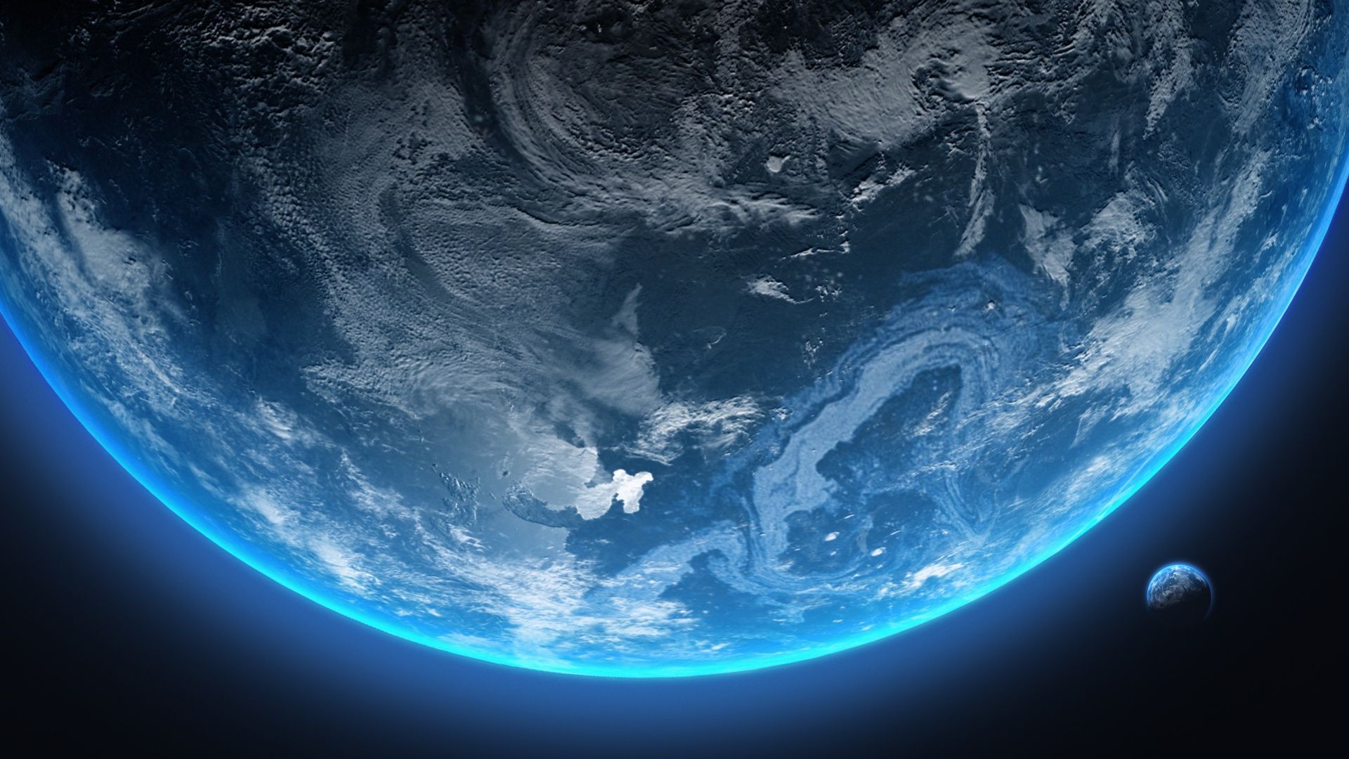 1920x1080 Planet Earth Wallpaper 4K, Orbit, Outer space, Cosmos