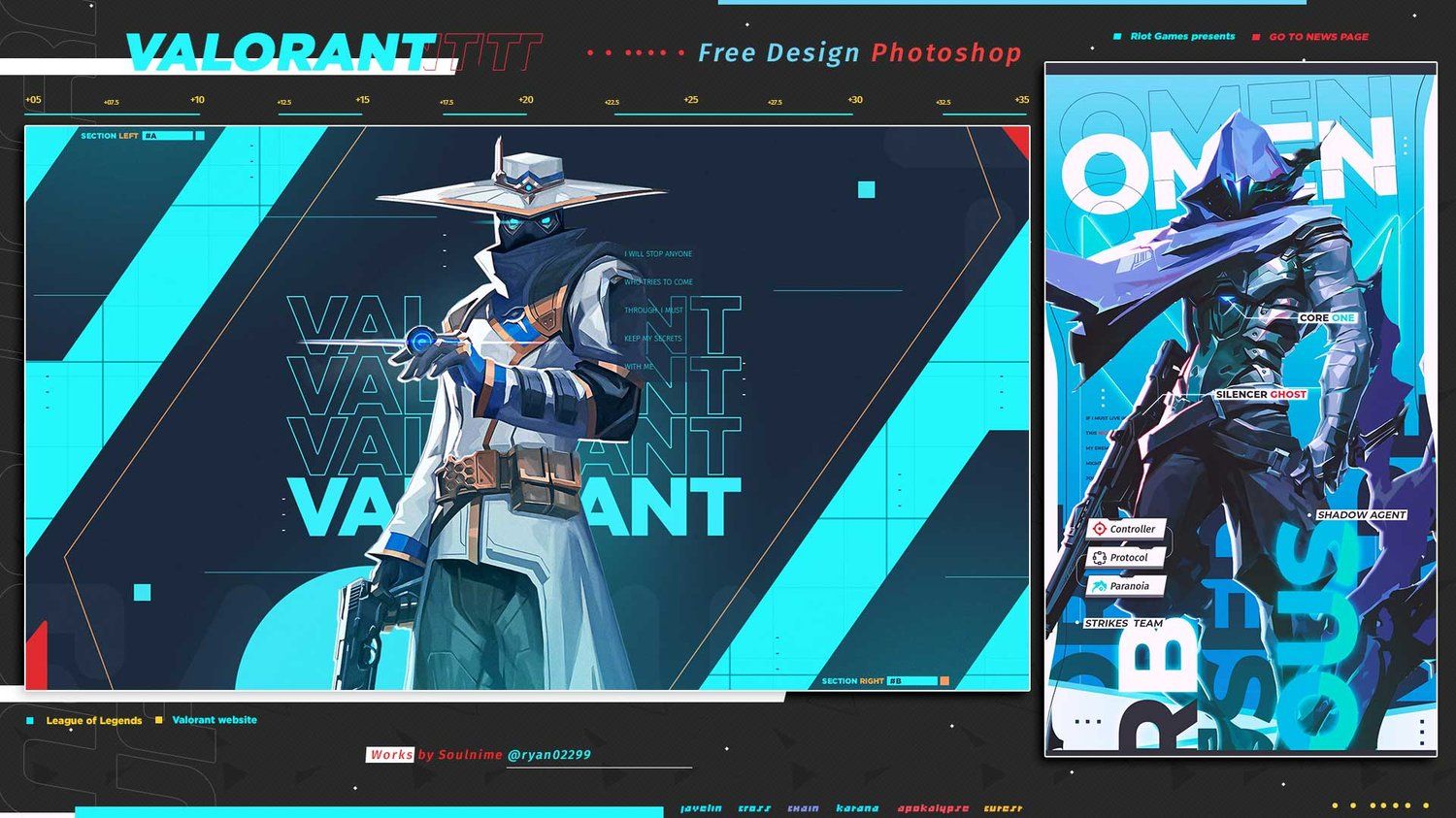 1500x843 Free Valorant Wallpaper Design .psd
