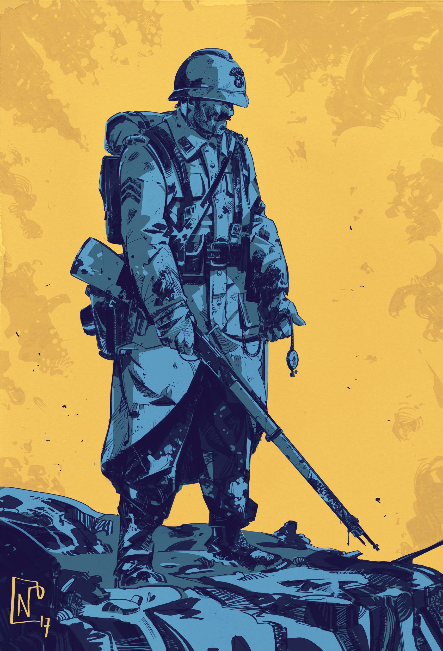 1700x2500 WW1 french soldier