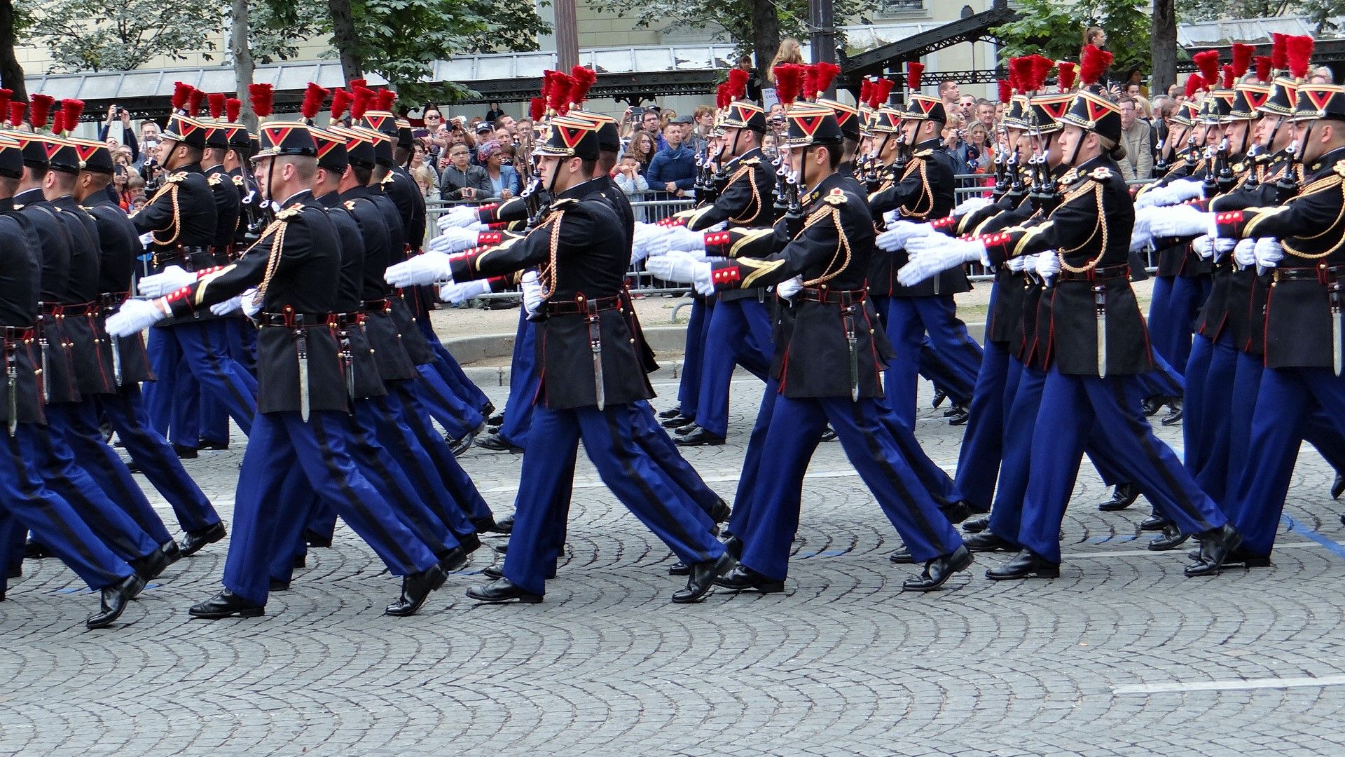 1920x1080 French Republican Guard during the Military parade for Bastille Day