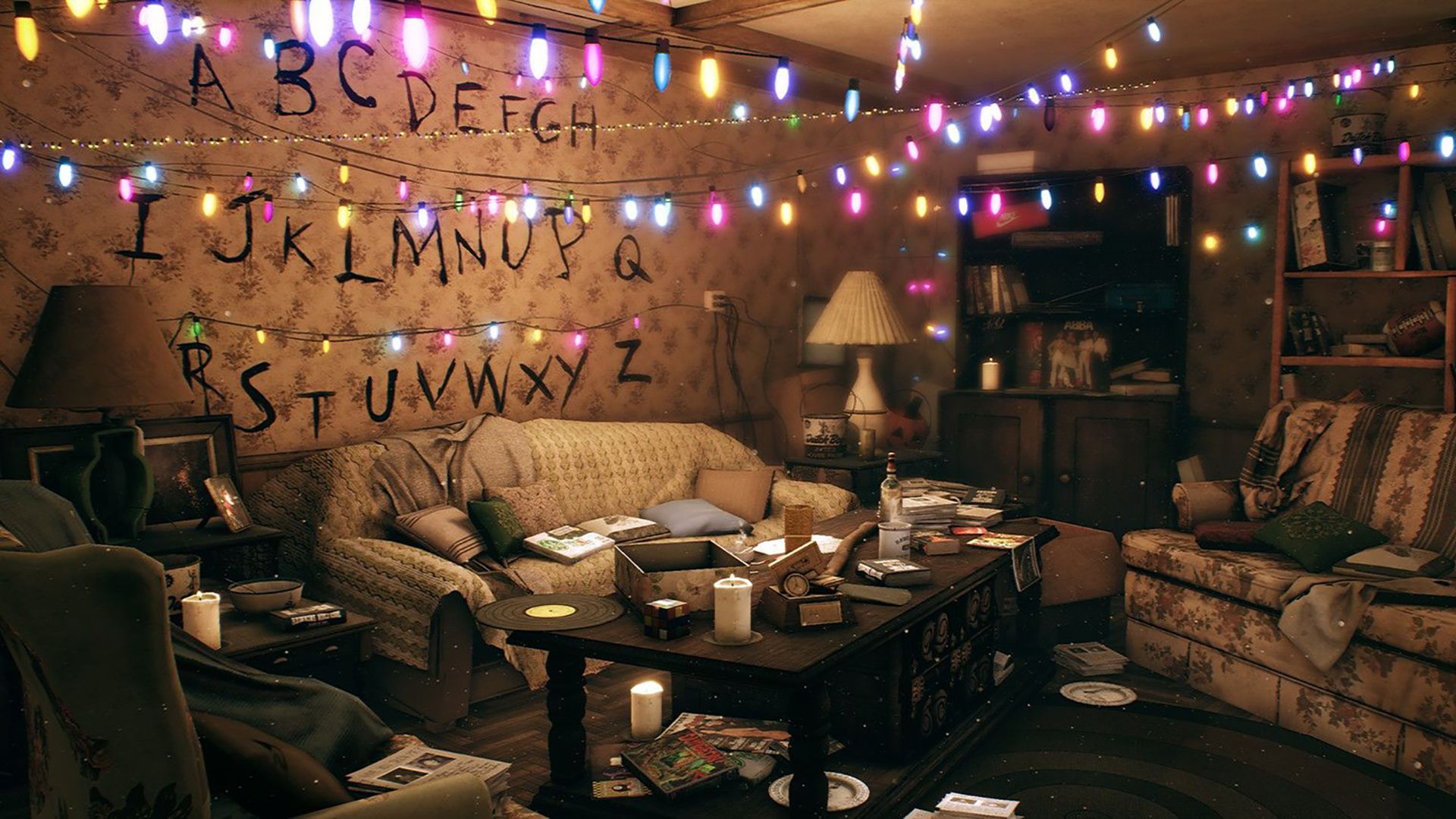 1920x1080 Stranger Things Christmas lights