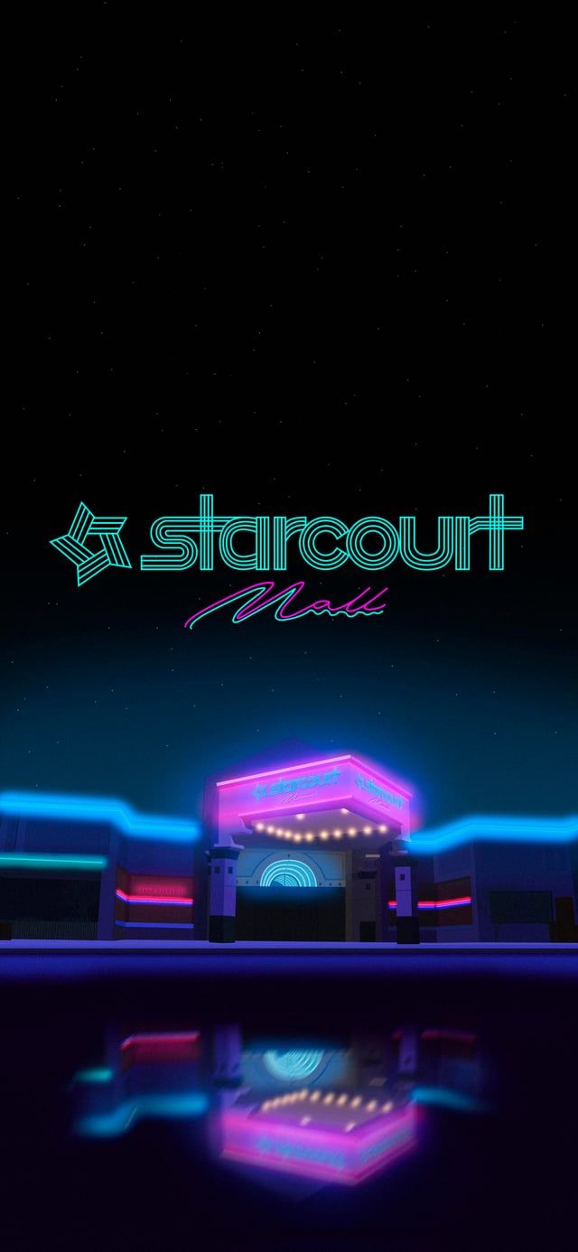 640x1386 I made a wallpaper featuring Starcourt mall. Not much experience with making digital art, but I'm glad with the outcome