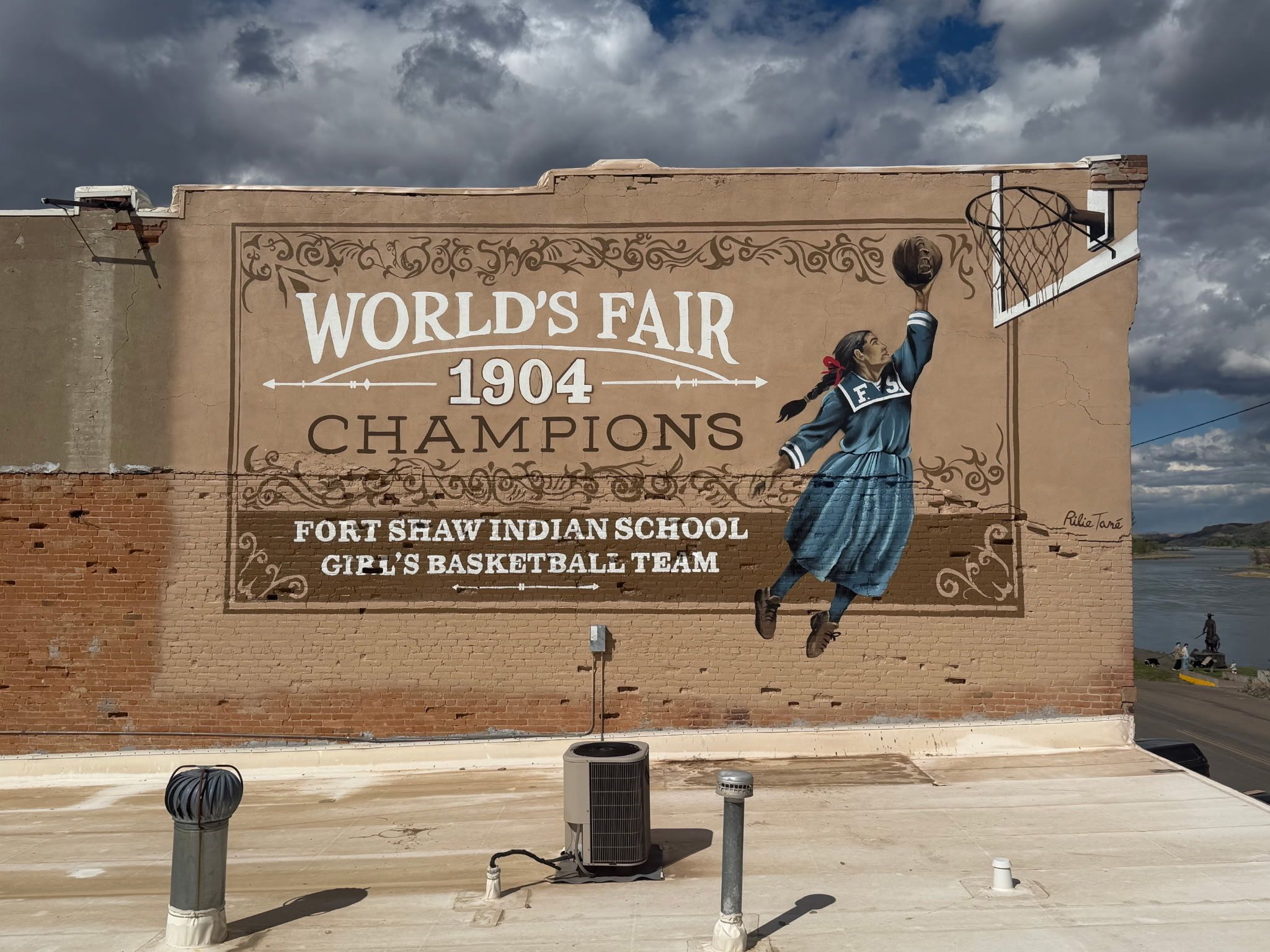 2048x1536 New mural celebrates Fort Shaw Indian School Girls Basketball Team. Montana Public Radio