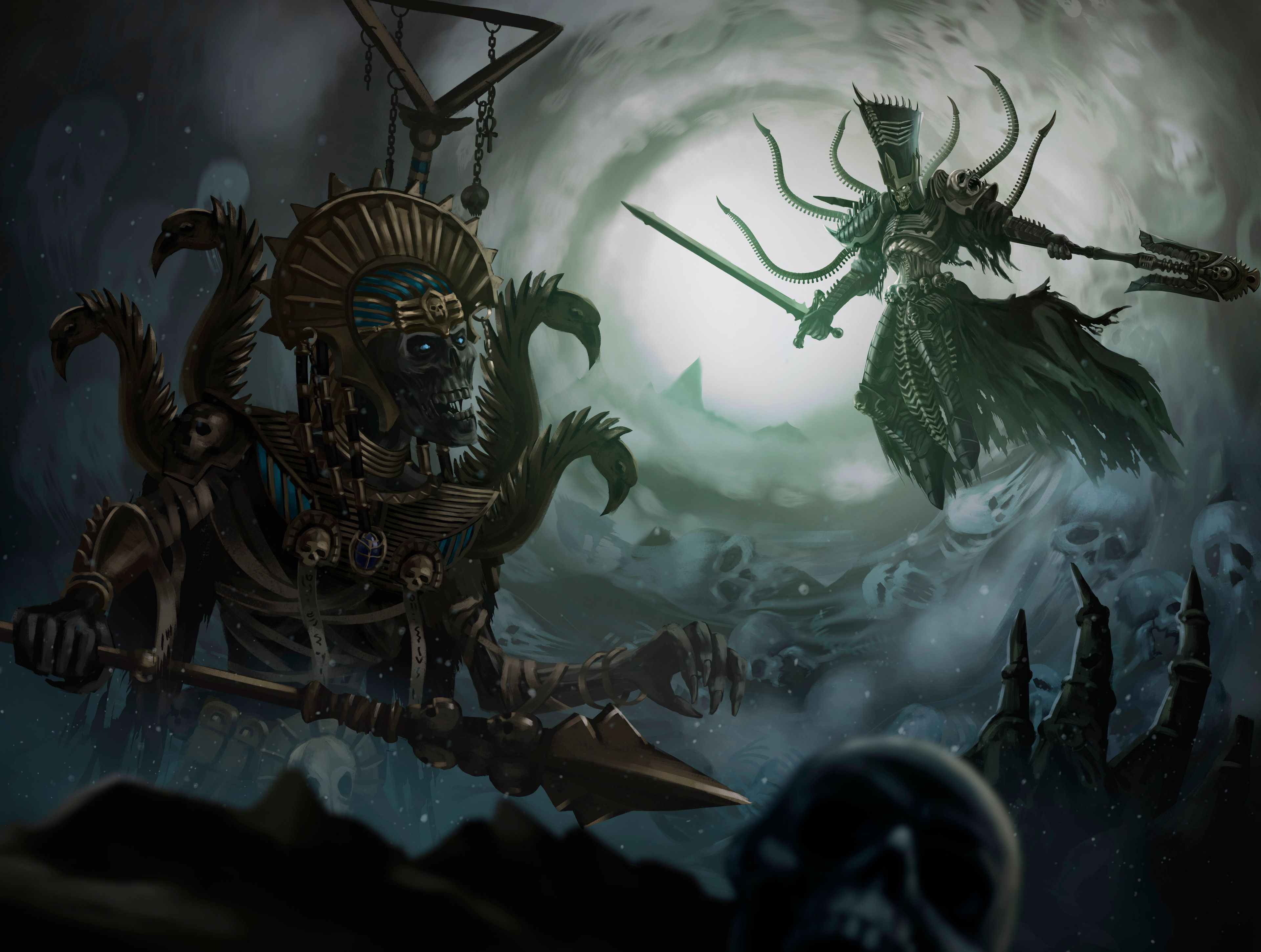 3840x2900 God of Death (Illustration for video of Nehekara Fantasy End Times Lore DOCUMENTARY)
