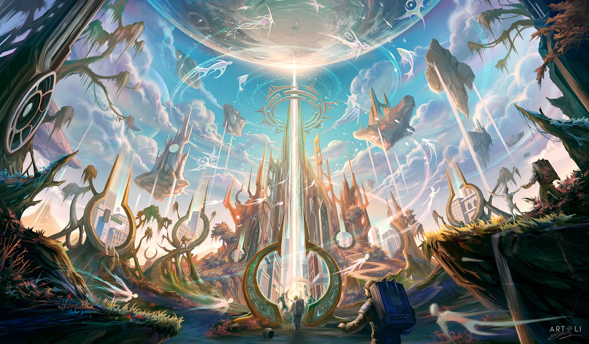 1920x1120 Grand Space Opera, Home by Jue 'Leo' Li