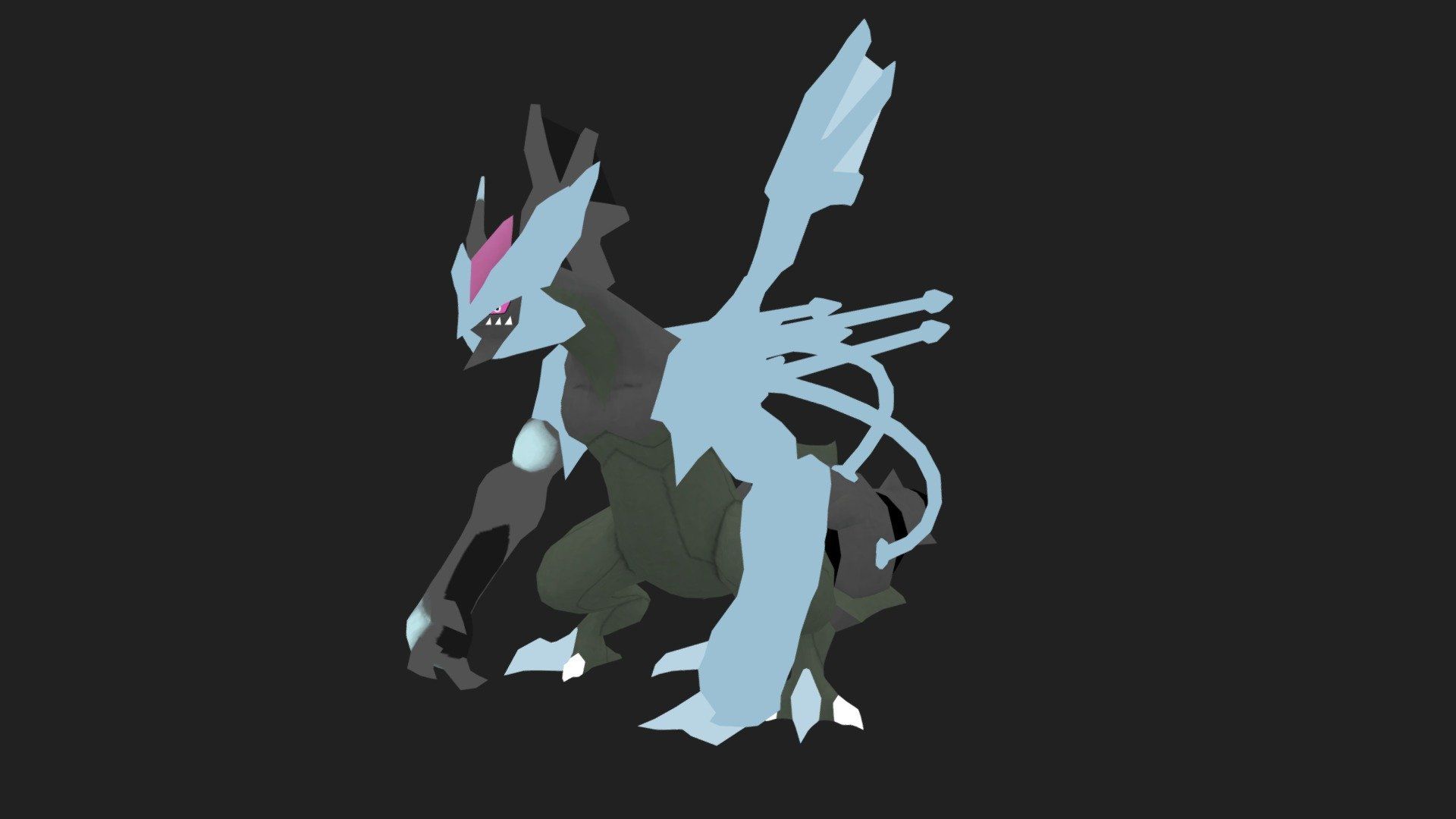1920x1080 Shiny Black Kyurem Free 3D model by Mariokart07 [96a17f7]