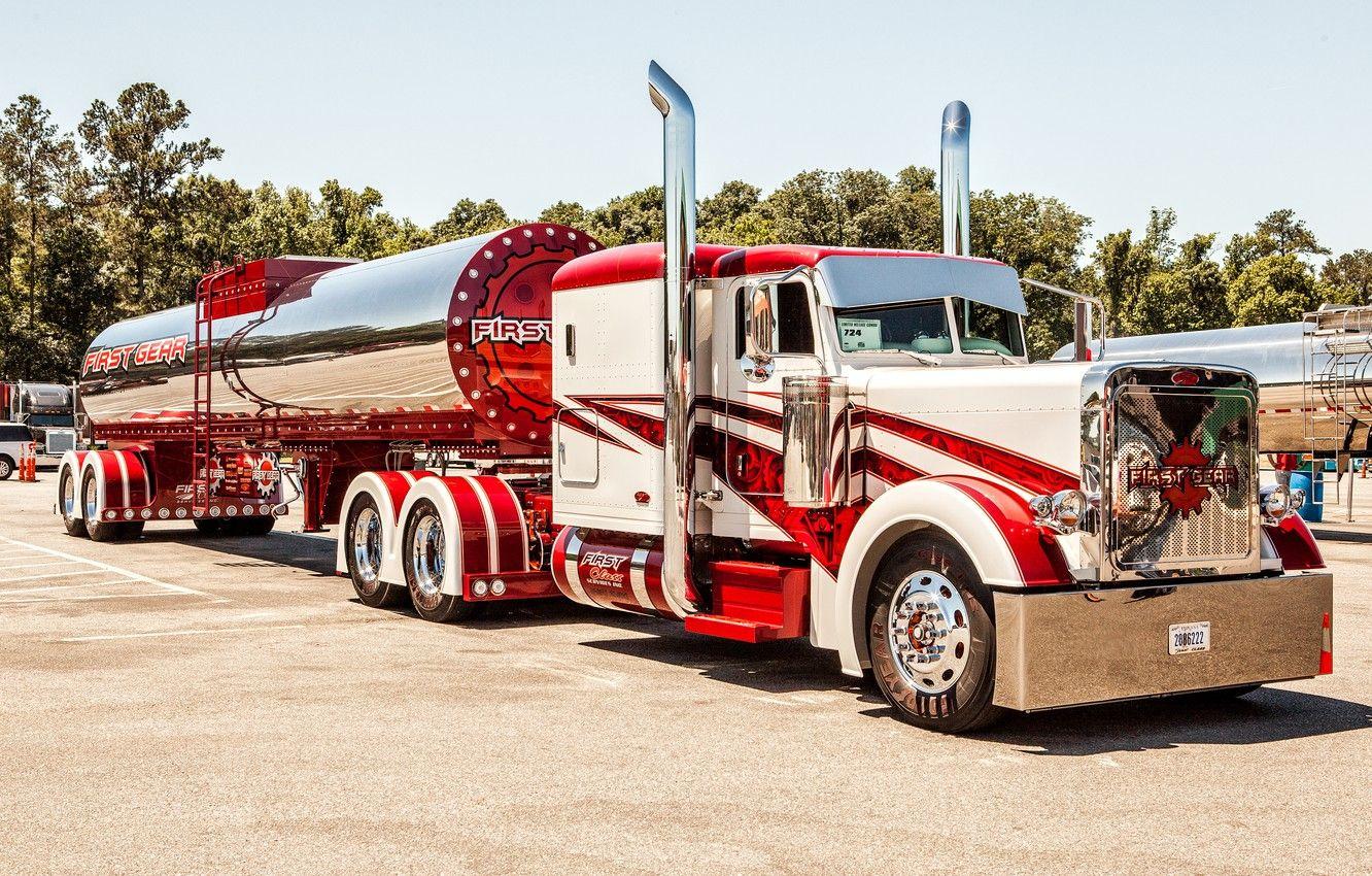 1332x850 Wallpaper custom, truck, big rig, peterbilt image for desktop, section грузовики