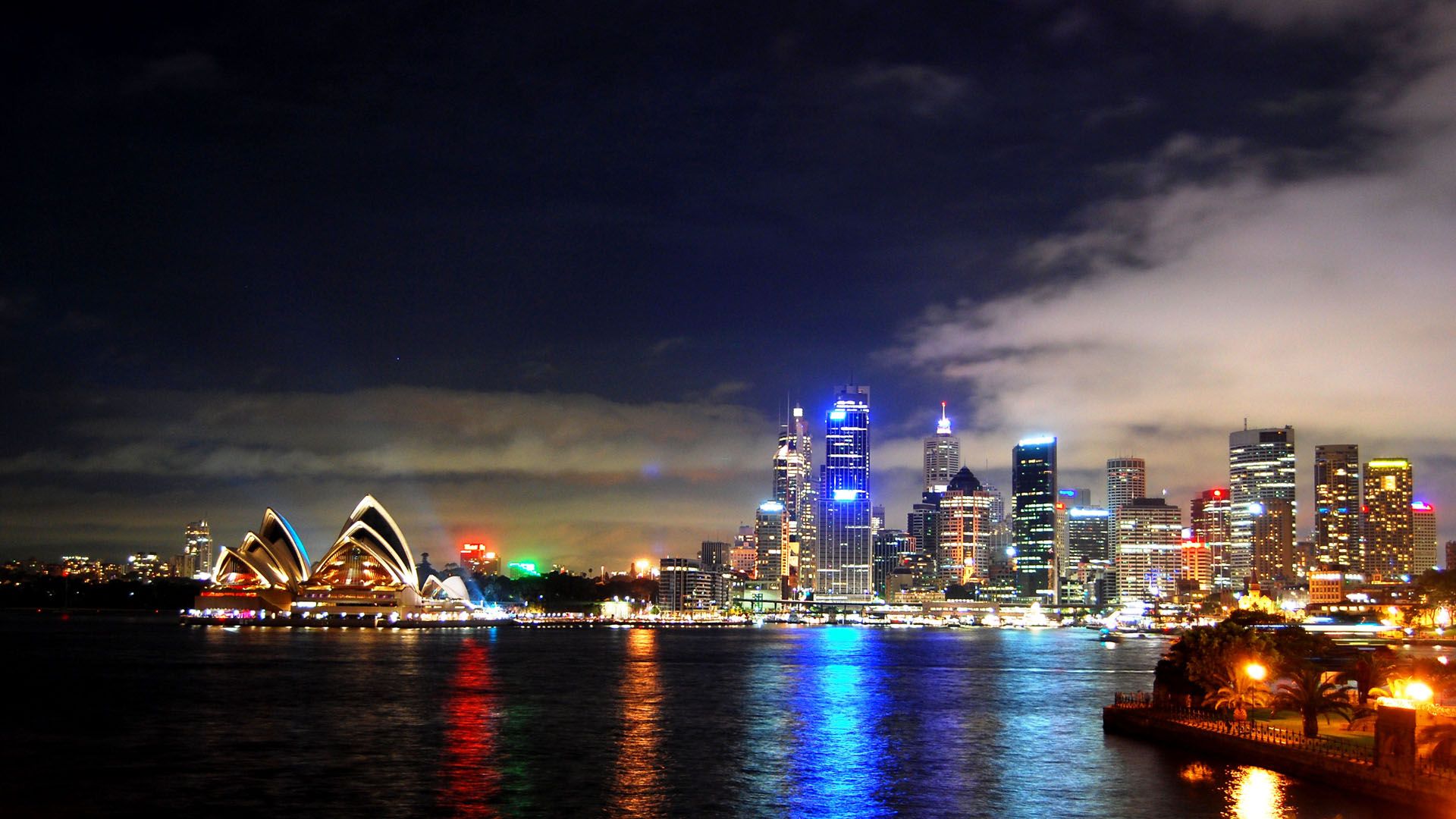 1920x1080 Sydney Harbour Bei Nacht