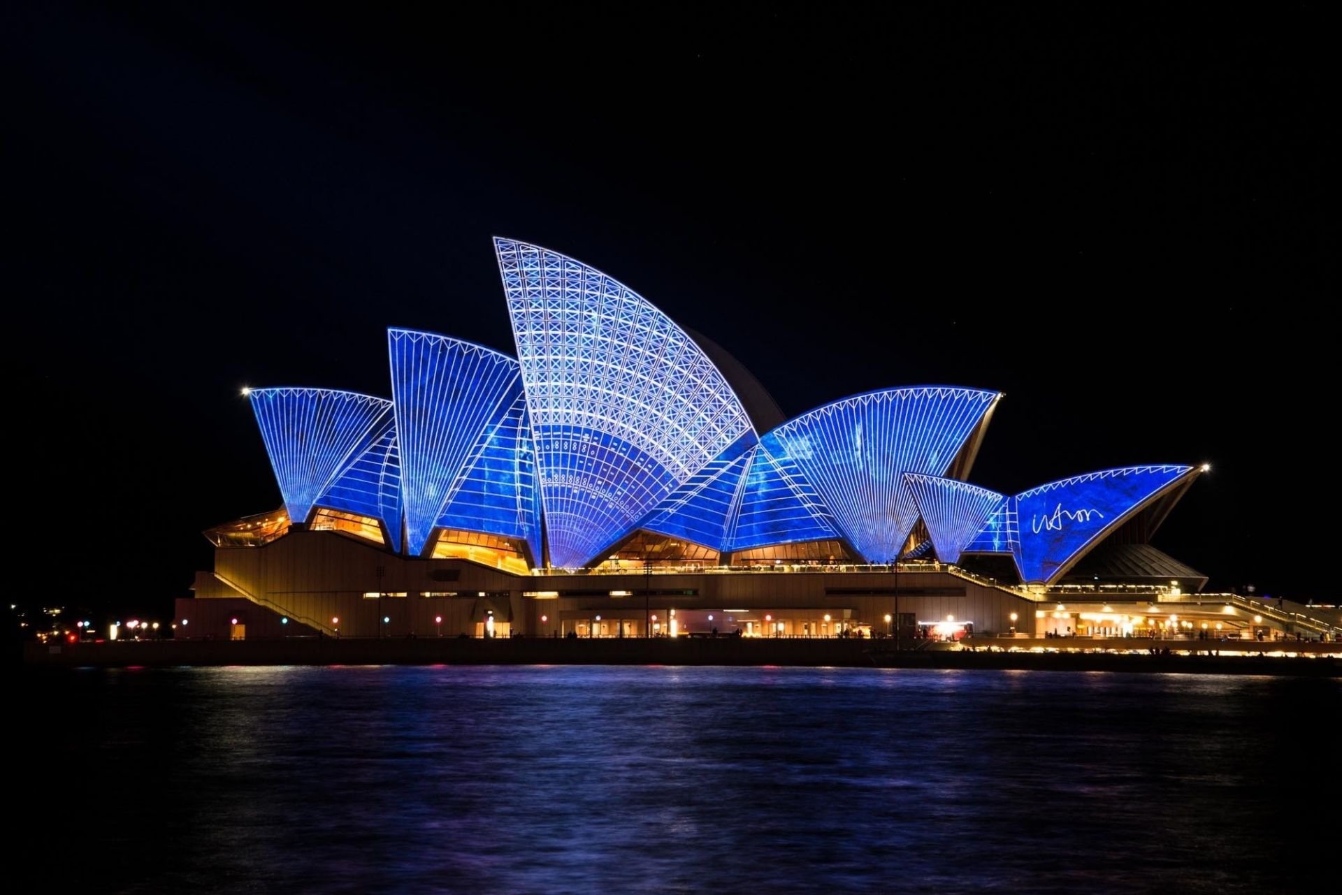 1920x1281 Download free photo of Sydney opera house, australia, night, blue, lights