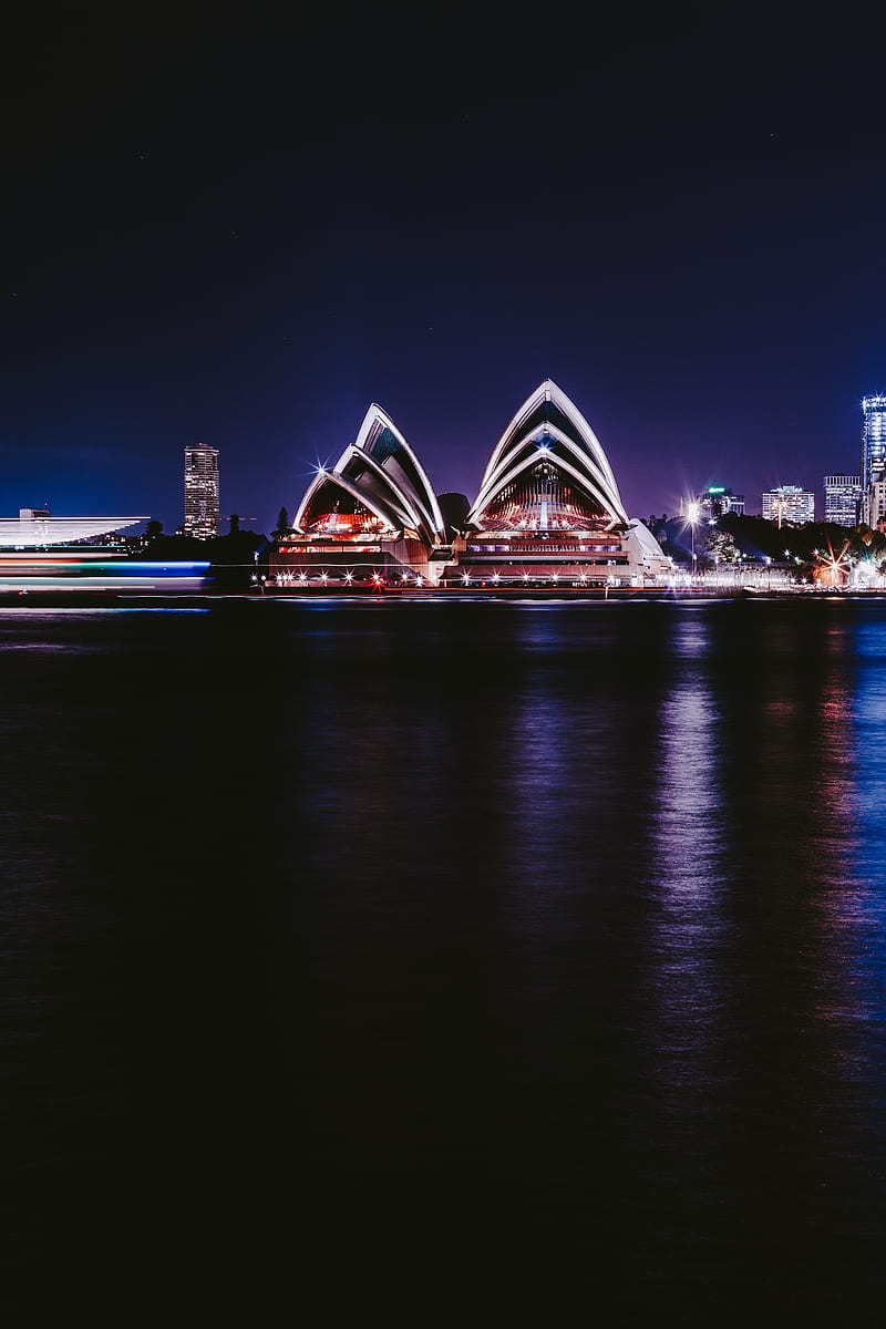 800x1200 HD sydney night lights wallpaper