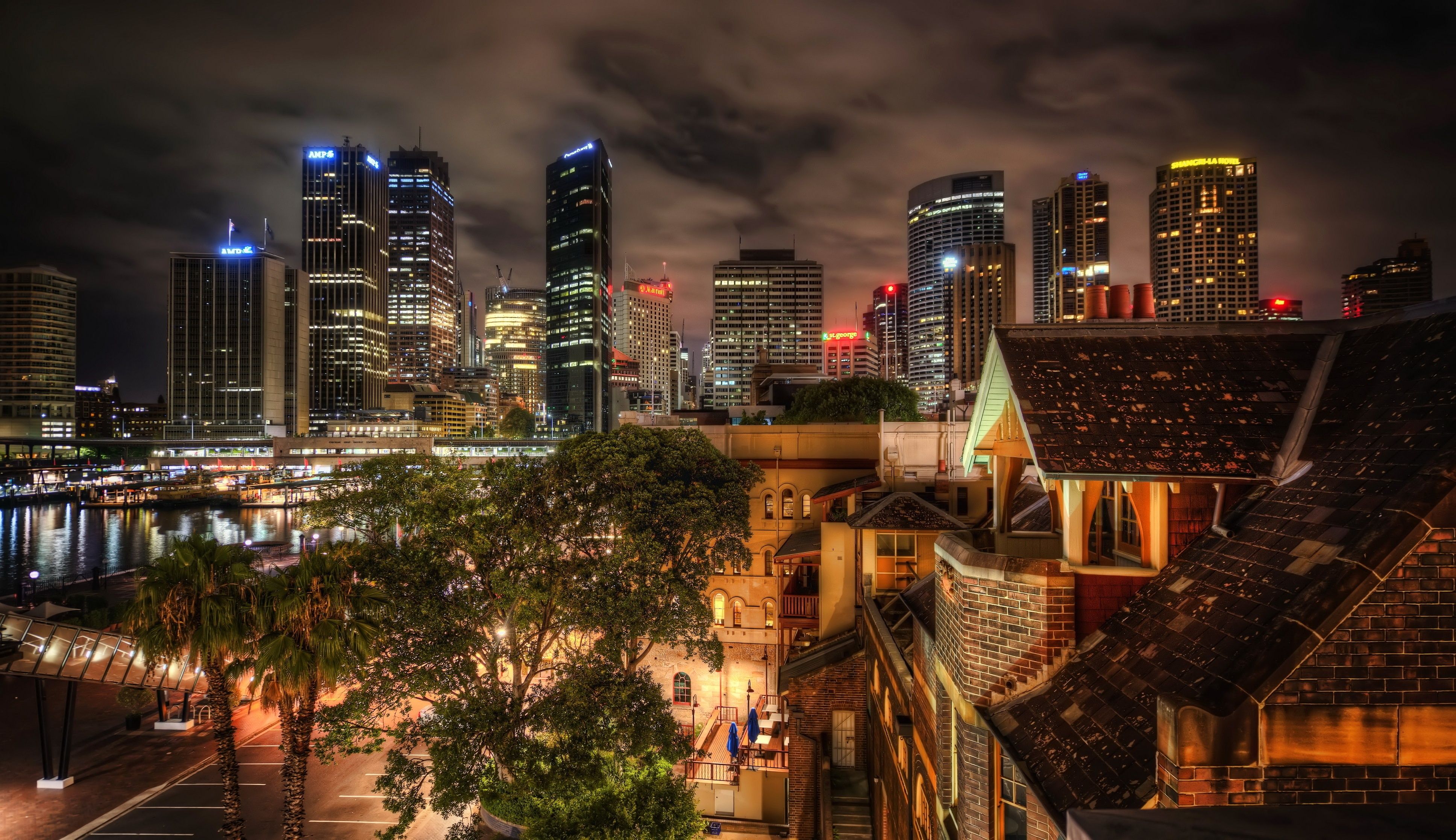 3872x2236 Wallpaper night, home, Australia, Sydney, architecture, night, skyscrapers, Australia for mobile and desktop, section город, resolution 3872x2236