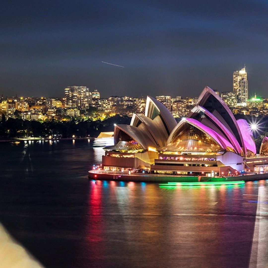 1080x1080 A trip to Sydney, Australia, the night view of the Opera House I encountered for the first time. Trip.com Sydney