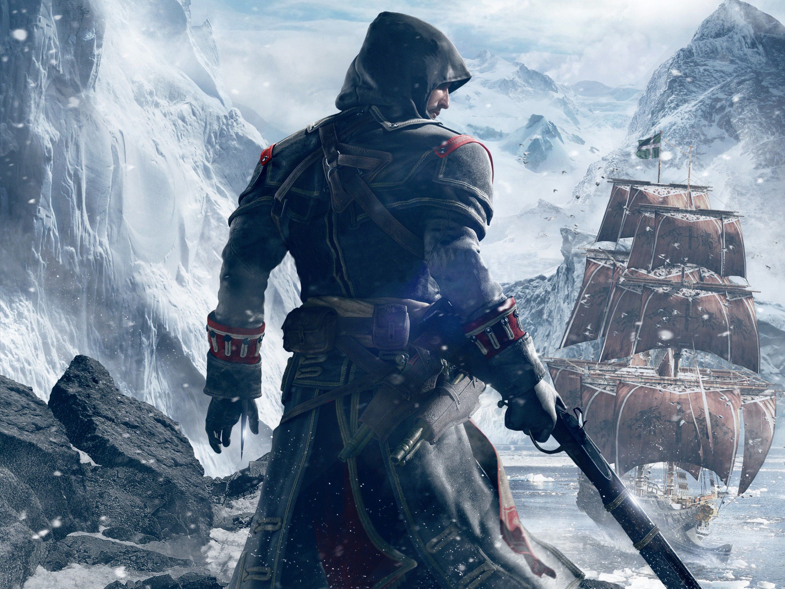 2560x1920 Wallpaper ice, weapons, ship, killer, snow, mountains, hood, Shay Patrick Cormac for mobile and desktop, section игры, resolution 2560x1920