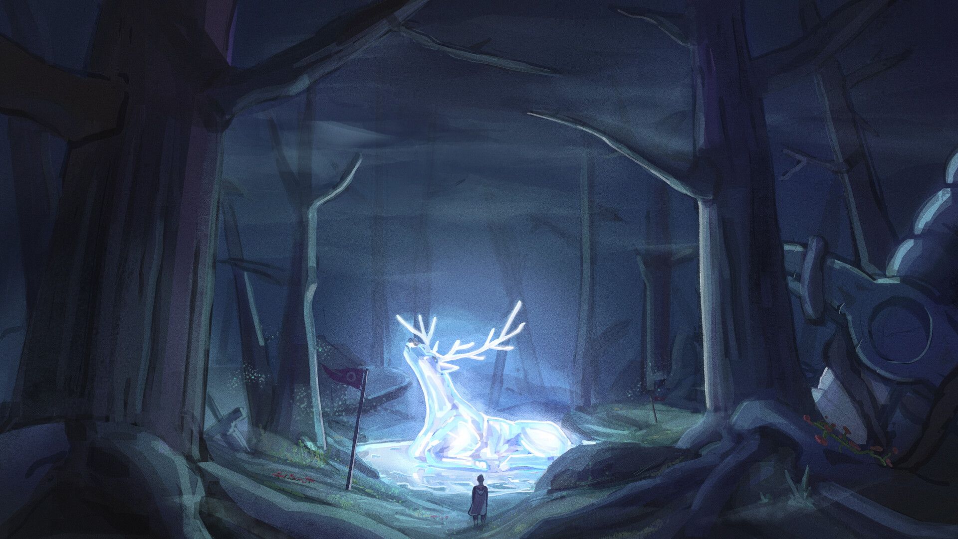 1920x1082 Harry Potter deer patronous