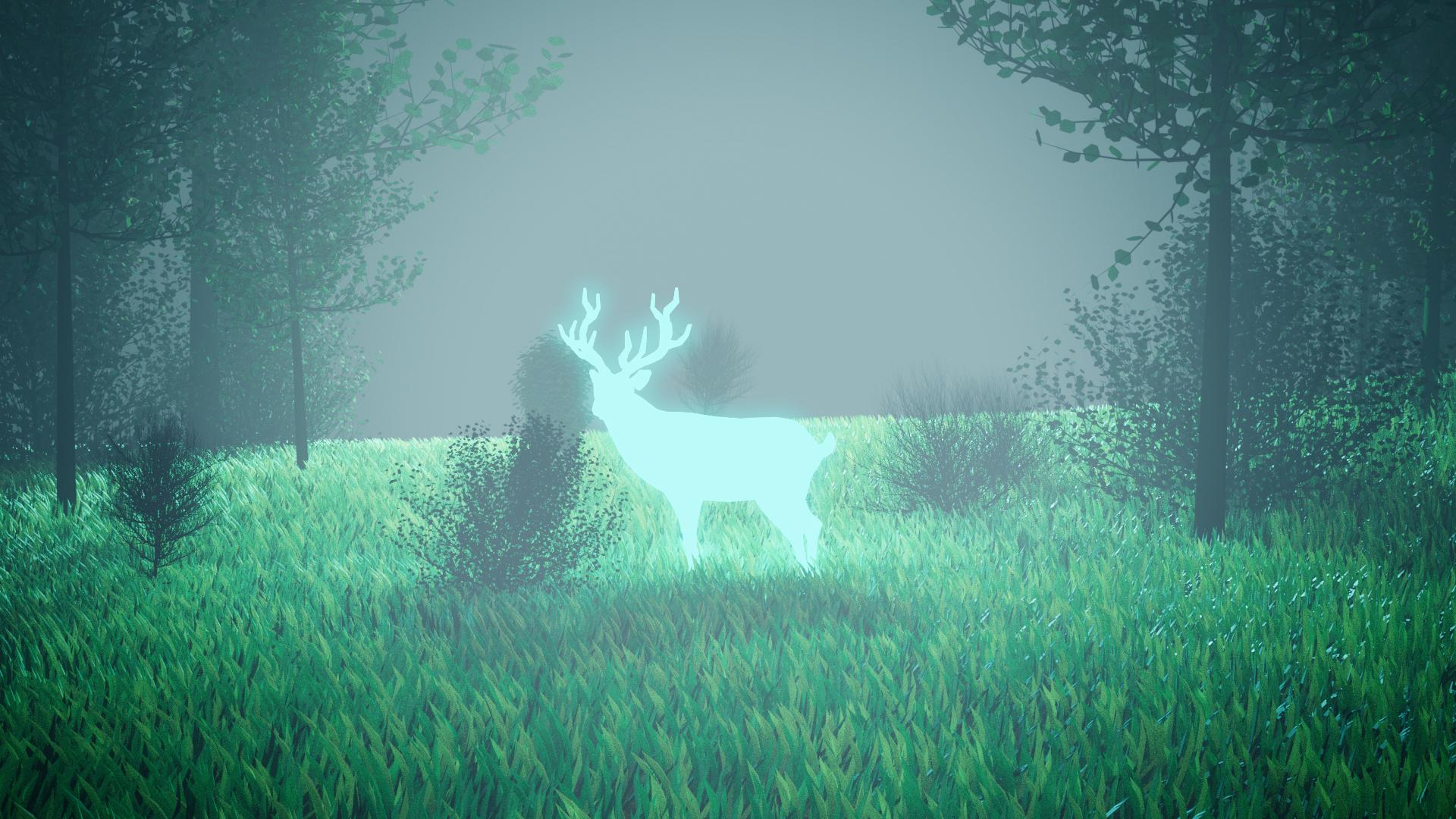 1920x1080 Reindeer Patronus, Made this in Blender