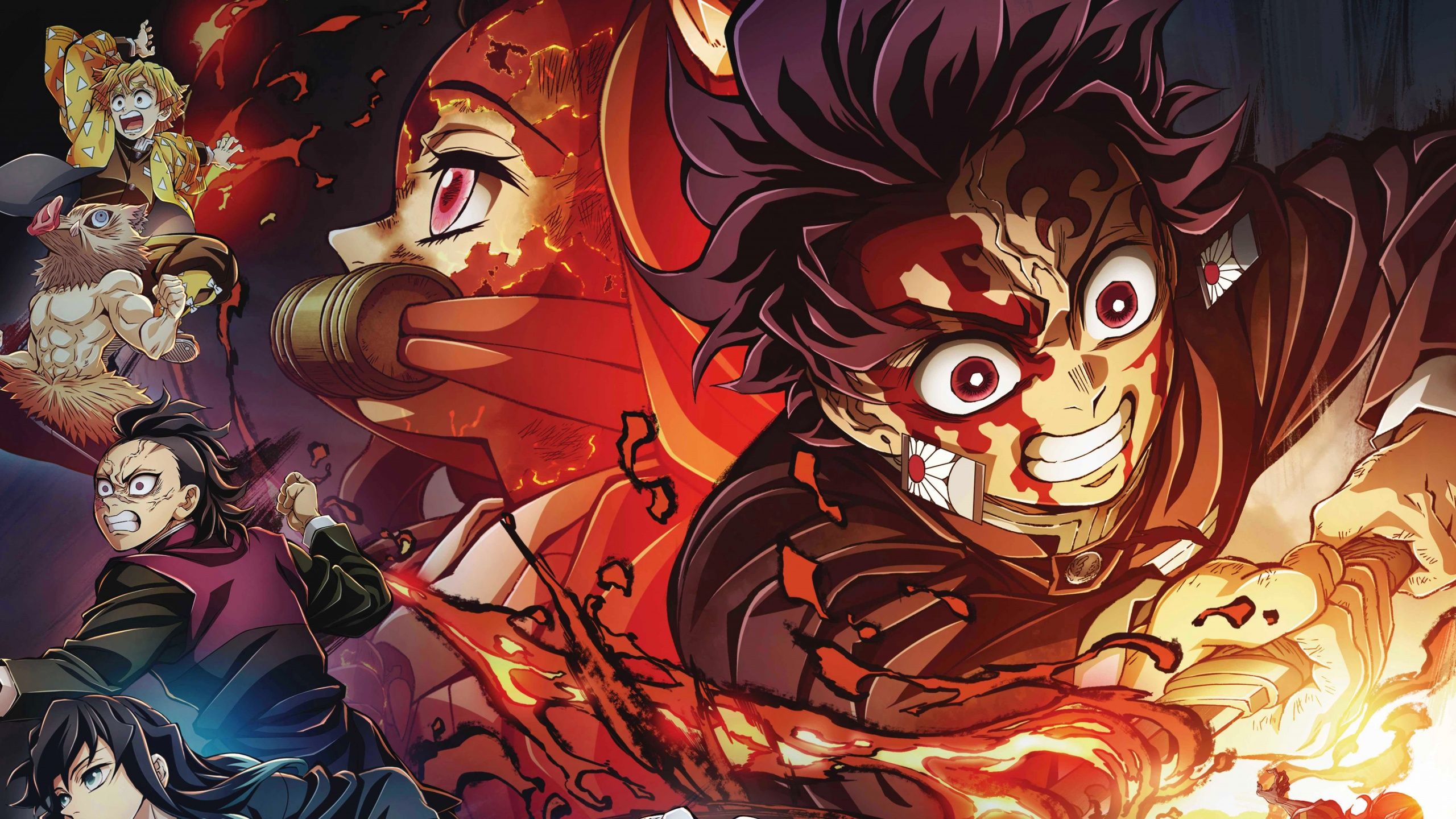 2560x1440 Demon Slayer: Kimetsu no Yaiba Hashira Training Arc 8K Ultrawide Wallpaper