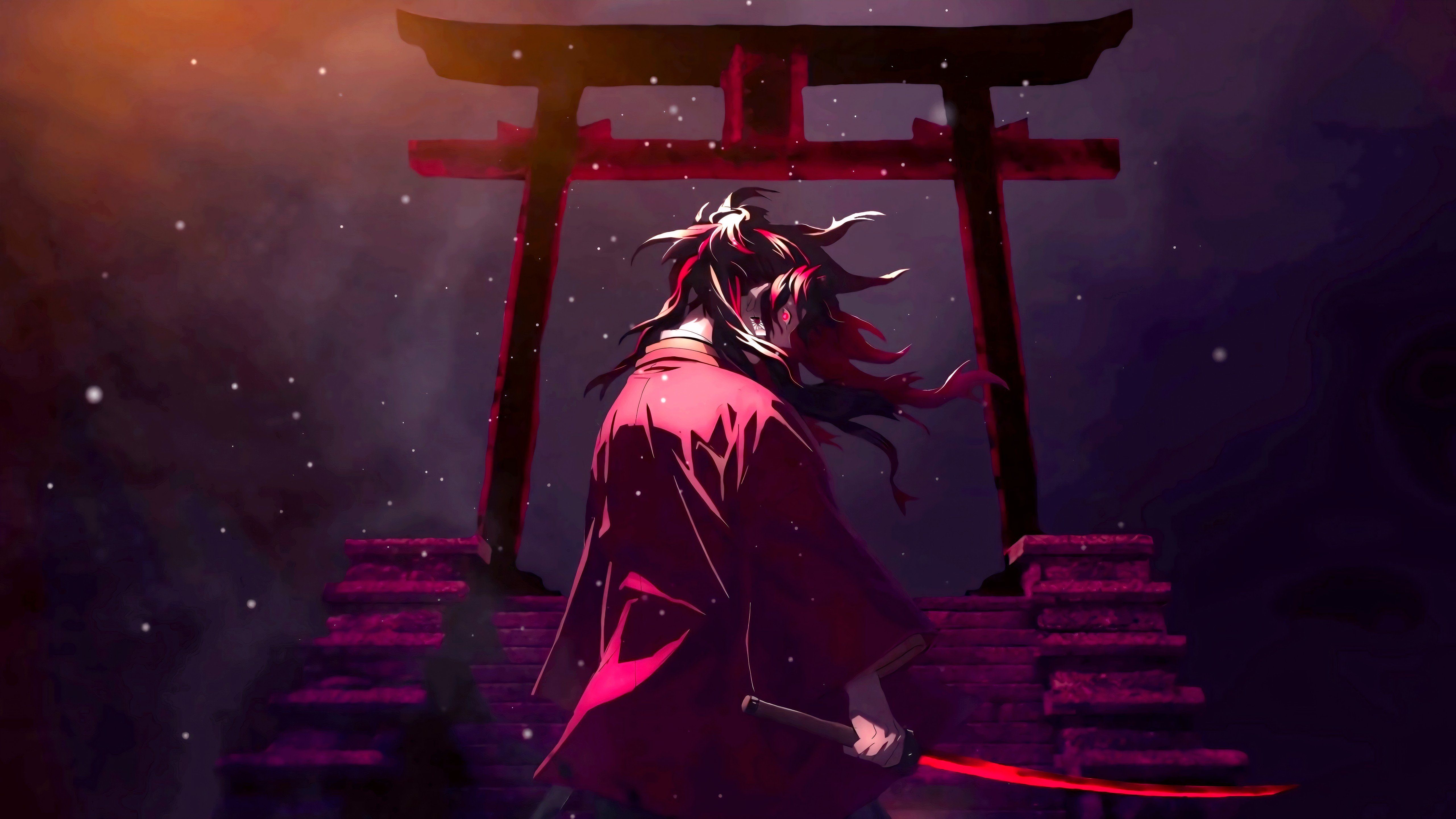 5123x2882 Yoriichi Tsugikuni from Demon Slayer Anime Wallpaper 4K for Desktop