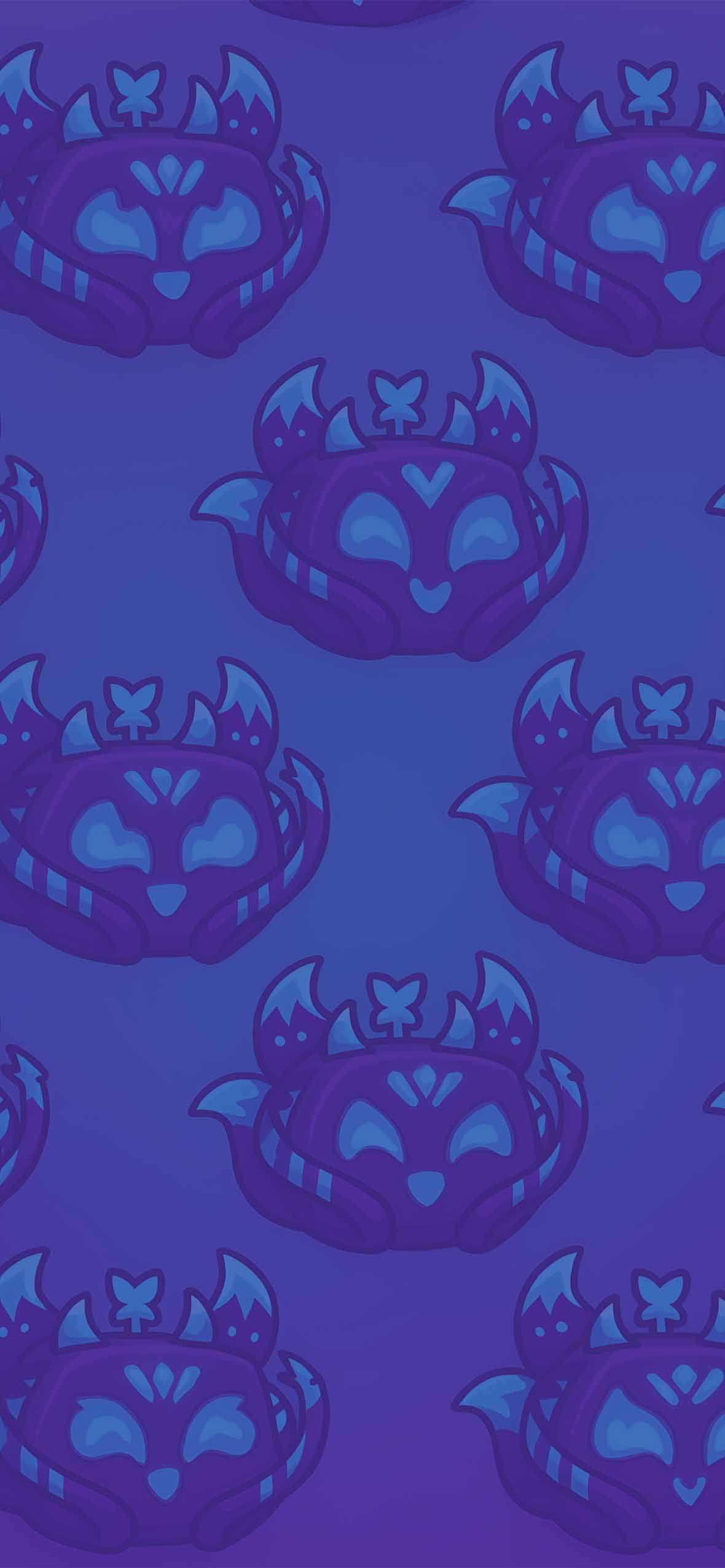 1180x2554 Blox Fruits Kitsune Pattern Wallpaper iPhone Wallpaper