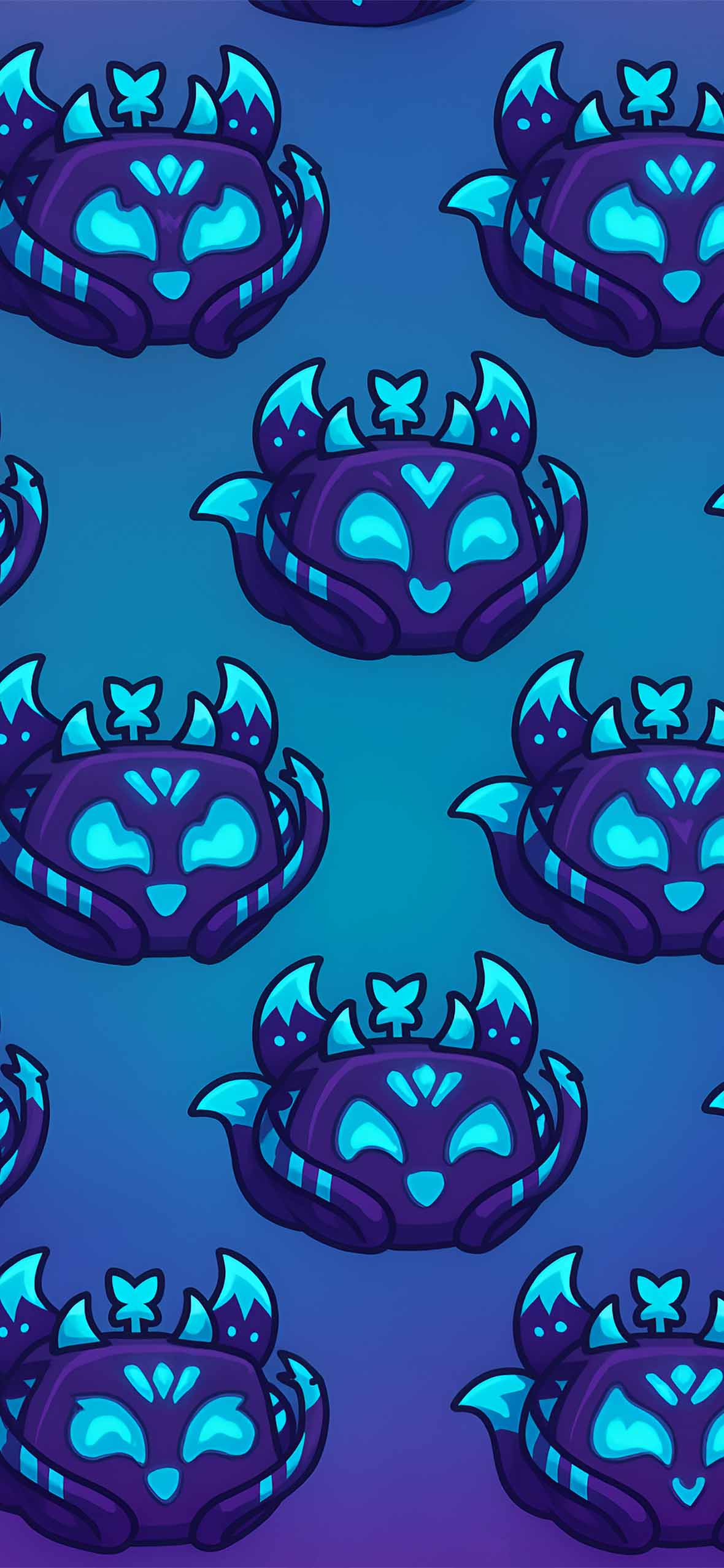 1180x2554 Blox Fruits Kitsune Pattern Wallpaper iPhone Wallpaper