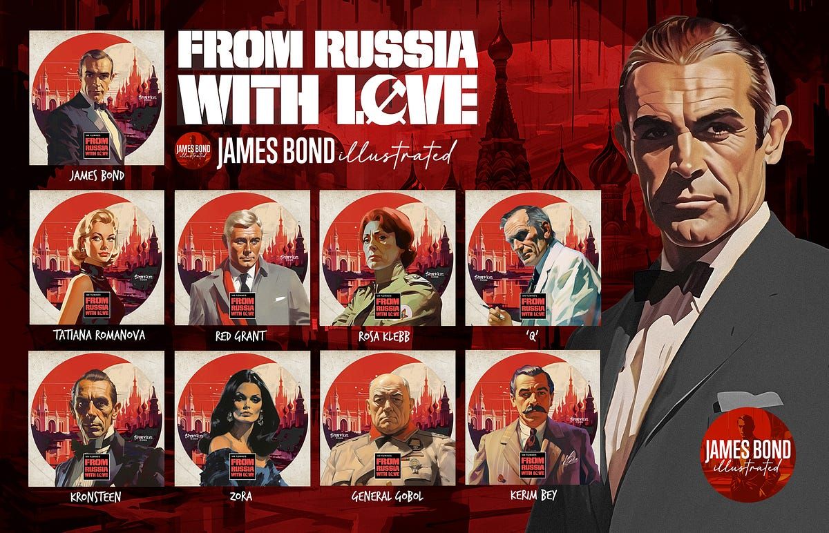1200x772 Introducing the 'From Russia With Love' Collection: Original James Bond Illustrations by Sparkius.