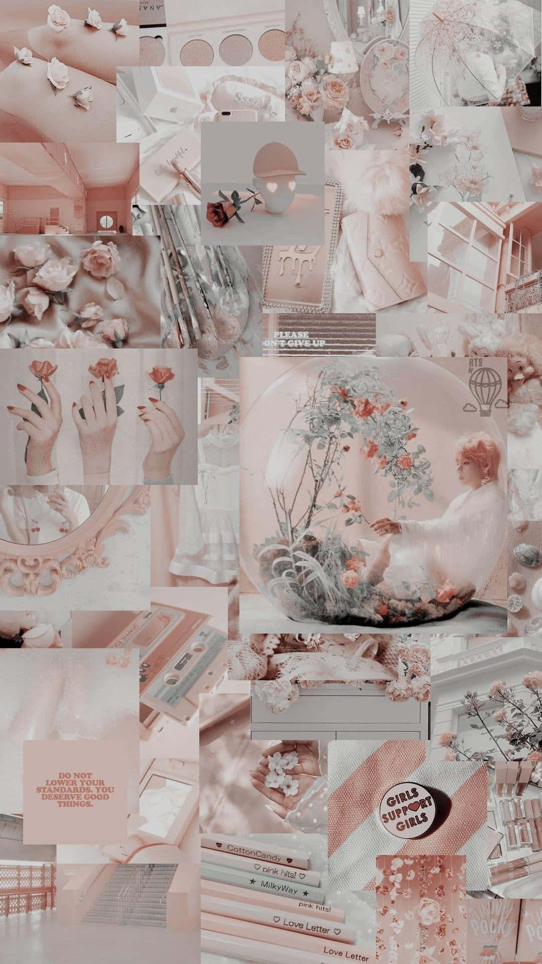 1080x1920 Download A vibrant and feminine aesthetic pink collage Wallpaper