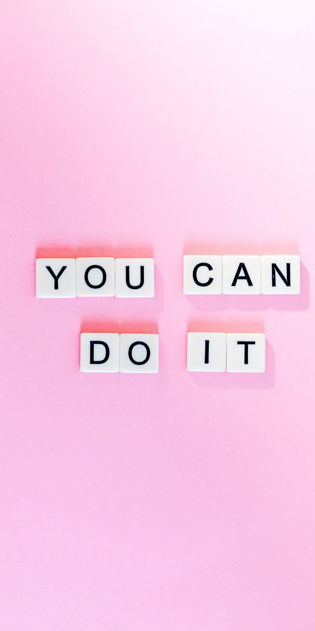 1080x2160 You Can Do It Wallpaper 4K, Pink background