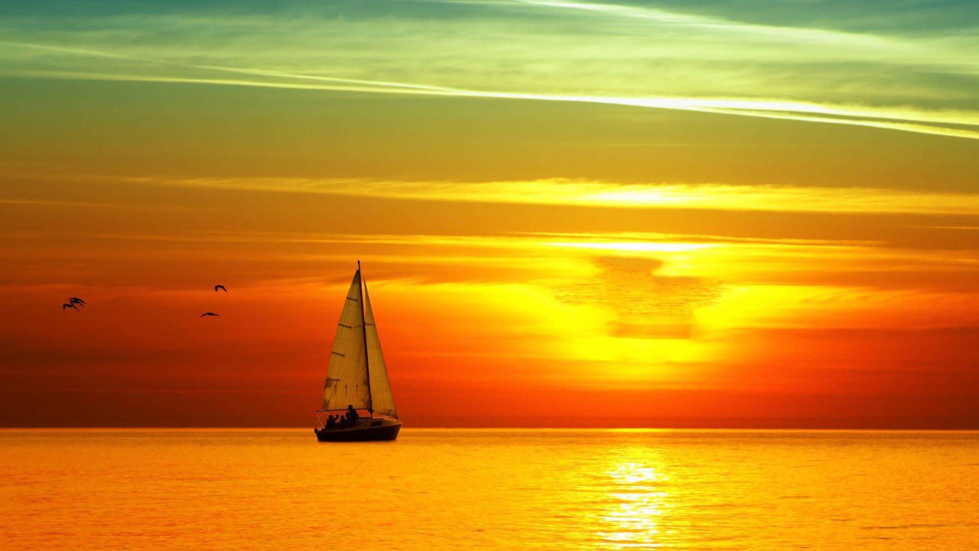 1920x1080 Sailboat In The Sunset Wallpaper. Wallpaper Studio 10