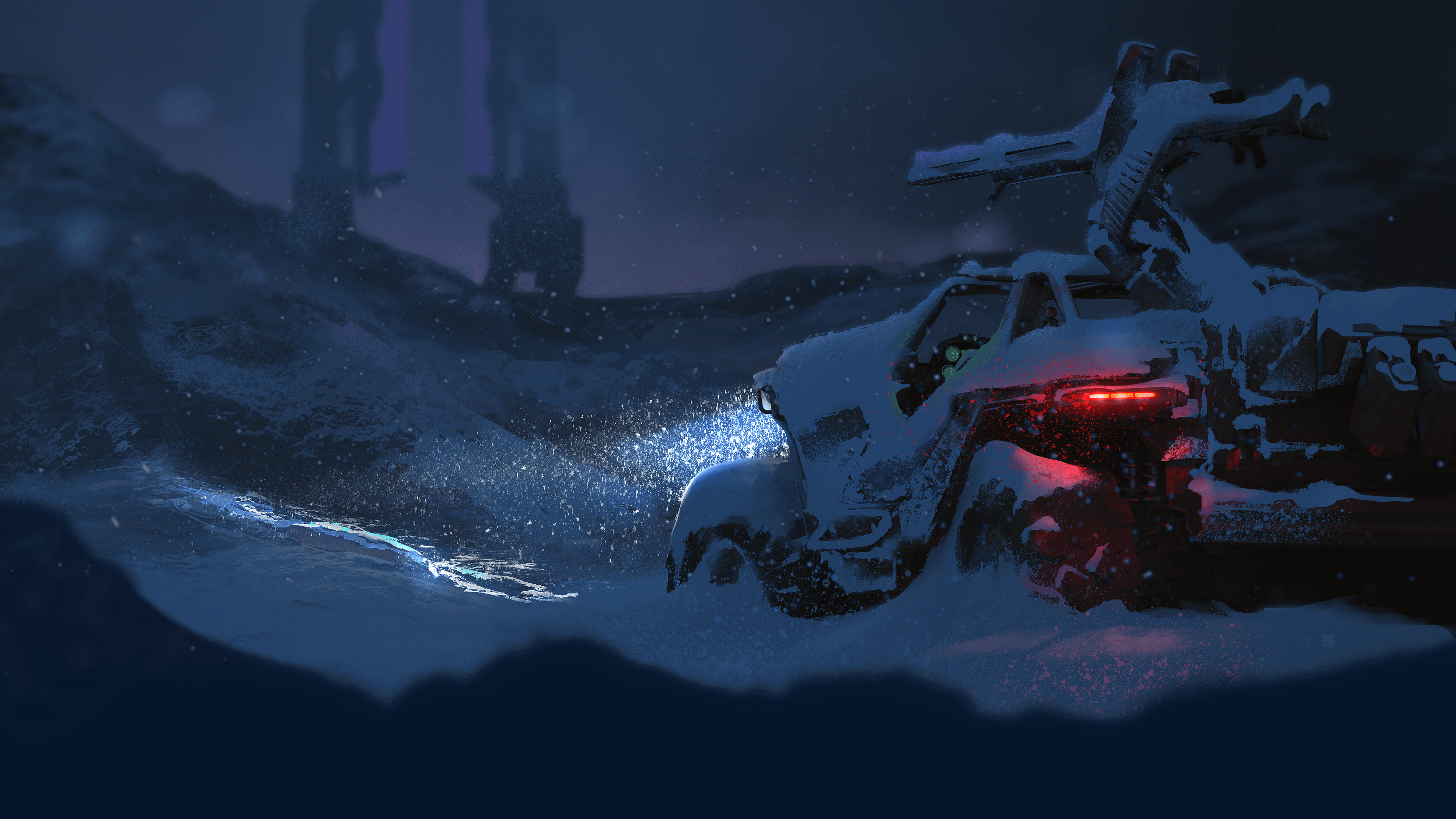 3840x2160 Halo MCC Happy Halodays Winter Warthog 4k Wallpaper (No Logos)