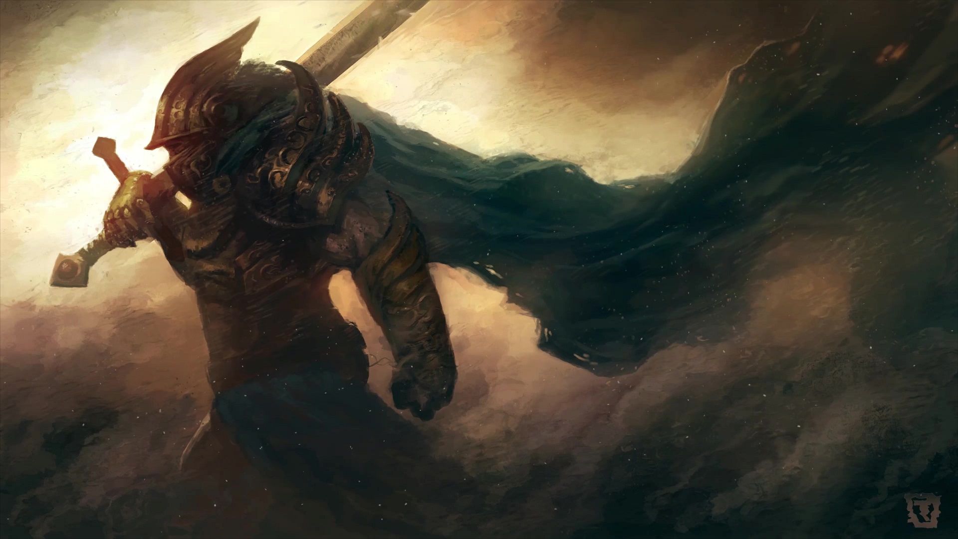 1920x1080 Lonely Knight Wallpaper