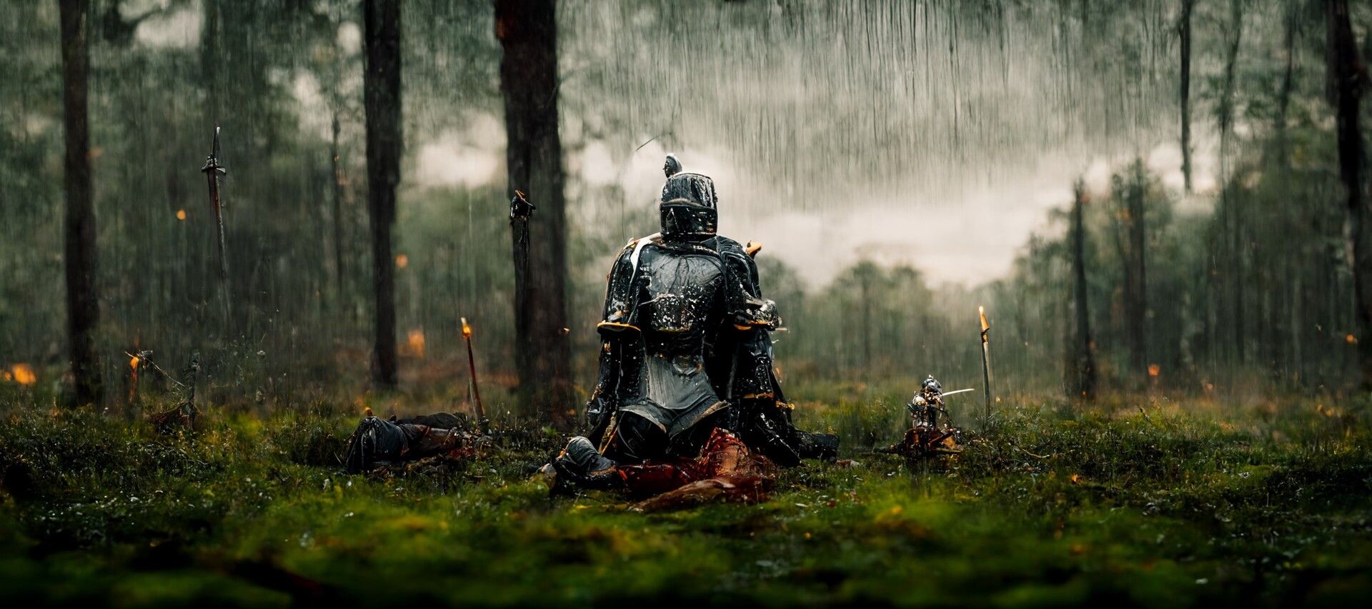 1920x853 Lone Knight amidst his fallen Brothers
